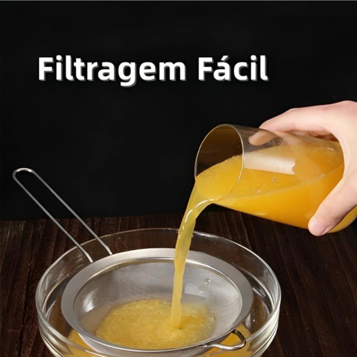 Jogo 3 Peneiras em Aço Inox Resistente Luxo Para Coar Polvil... - Image 6