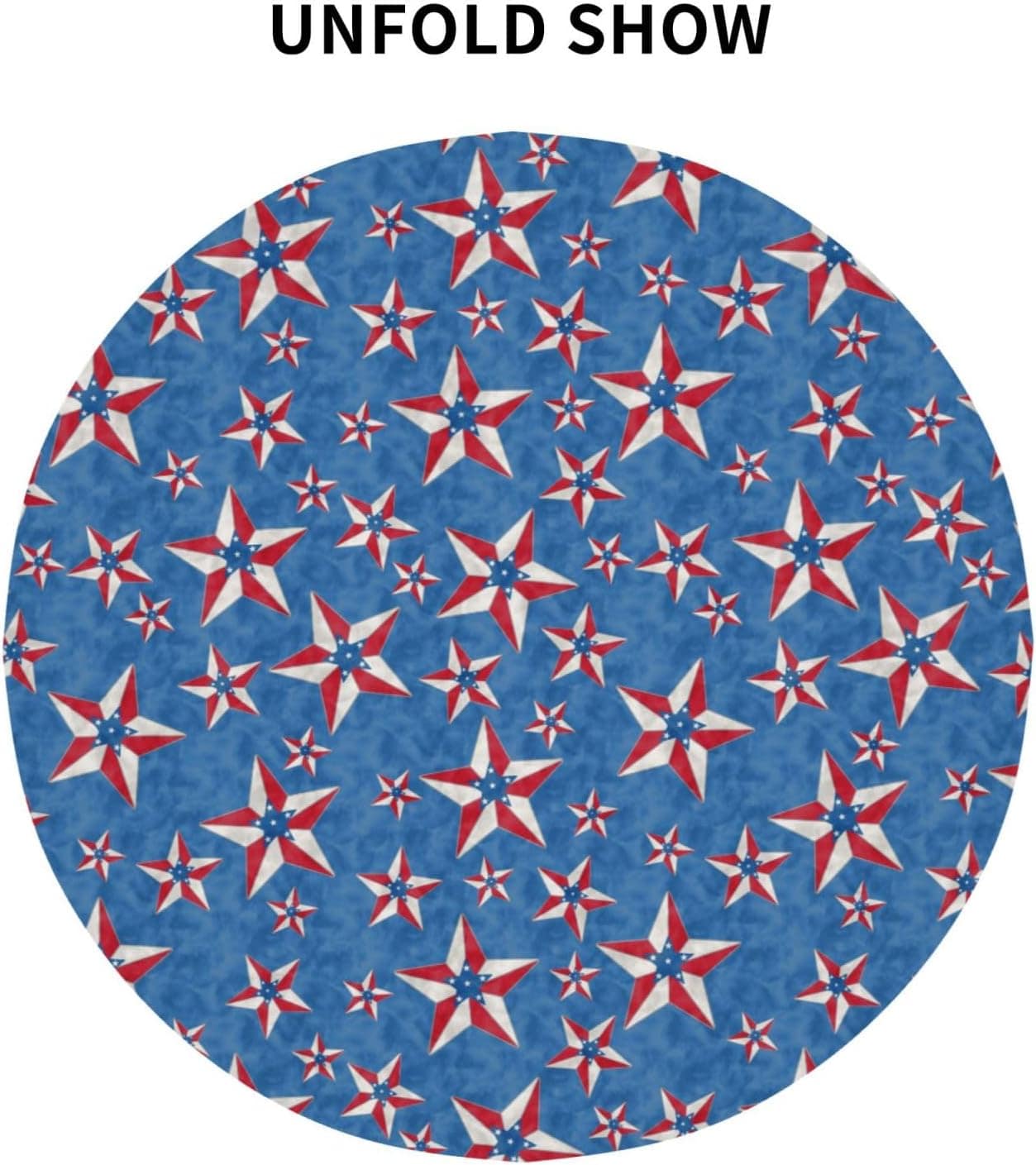 Toalha de mesa redonda, bandeira americana, estrelas, círcul... - Image 6