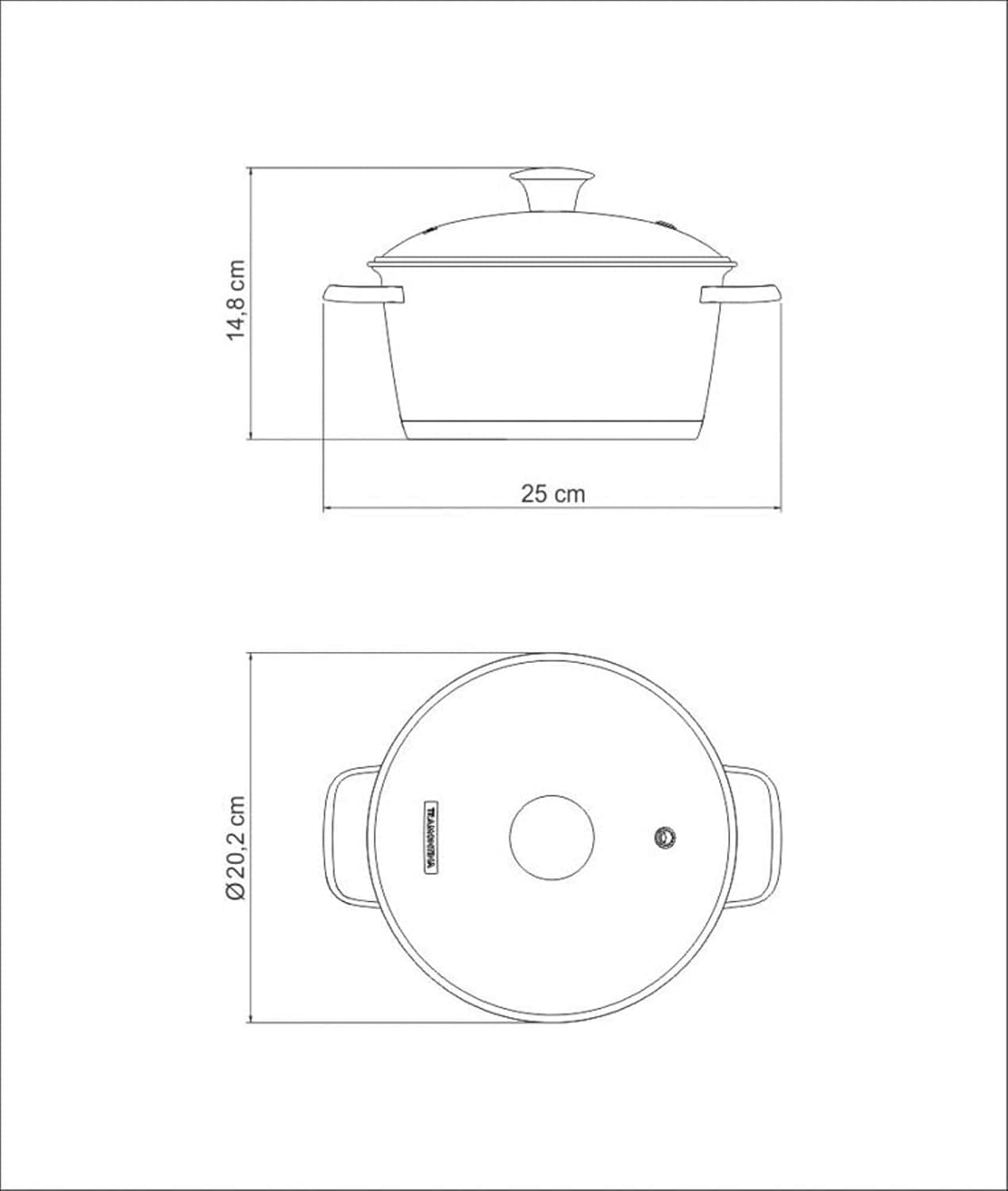 Caçarola Funda com Fundo Triplo e Tampa de Vidro Tramontina ... - Image 3