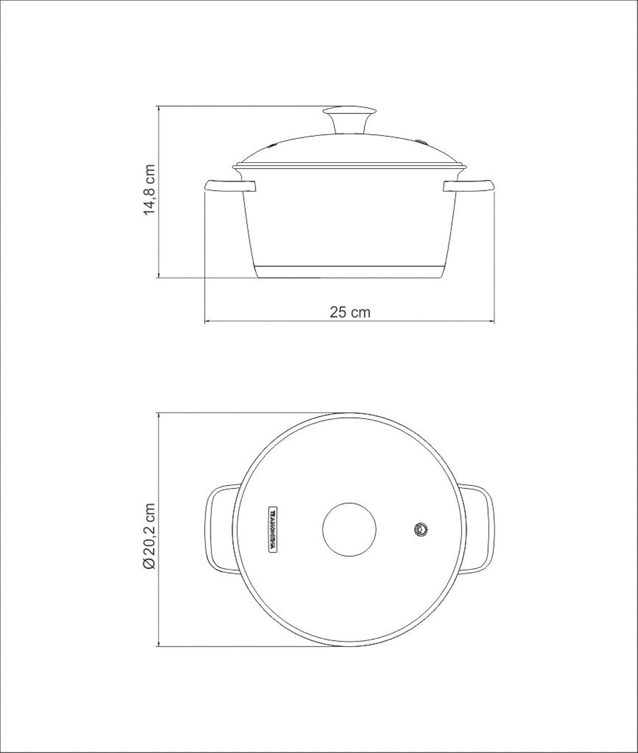 Caçarola Funda com Fundo Triplo e Tampa de Vidro Tramontina ... - Image 8