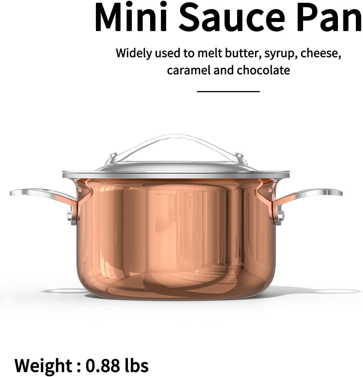 Macevia Mini panela de molho com tampa, aquecedor de manteig... - Image 7