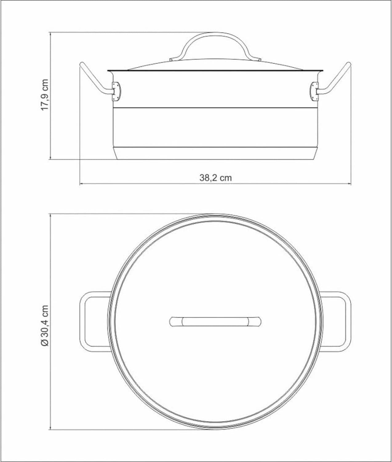 Caçarola Rasa Professional Aço Inox 62623280 Tramontina - Image 3