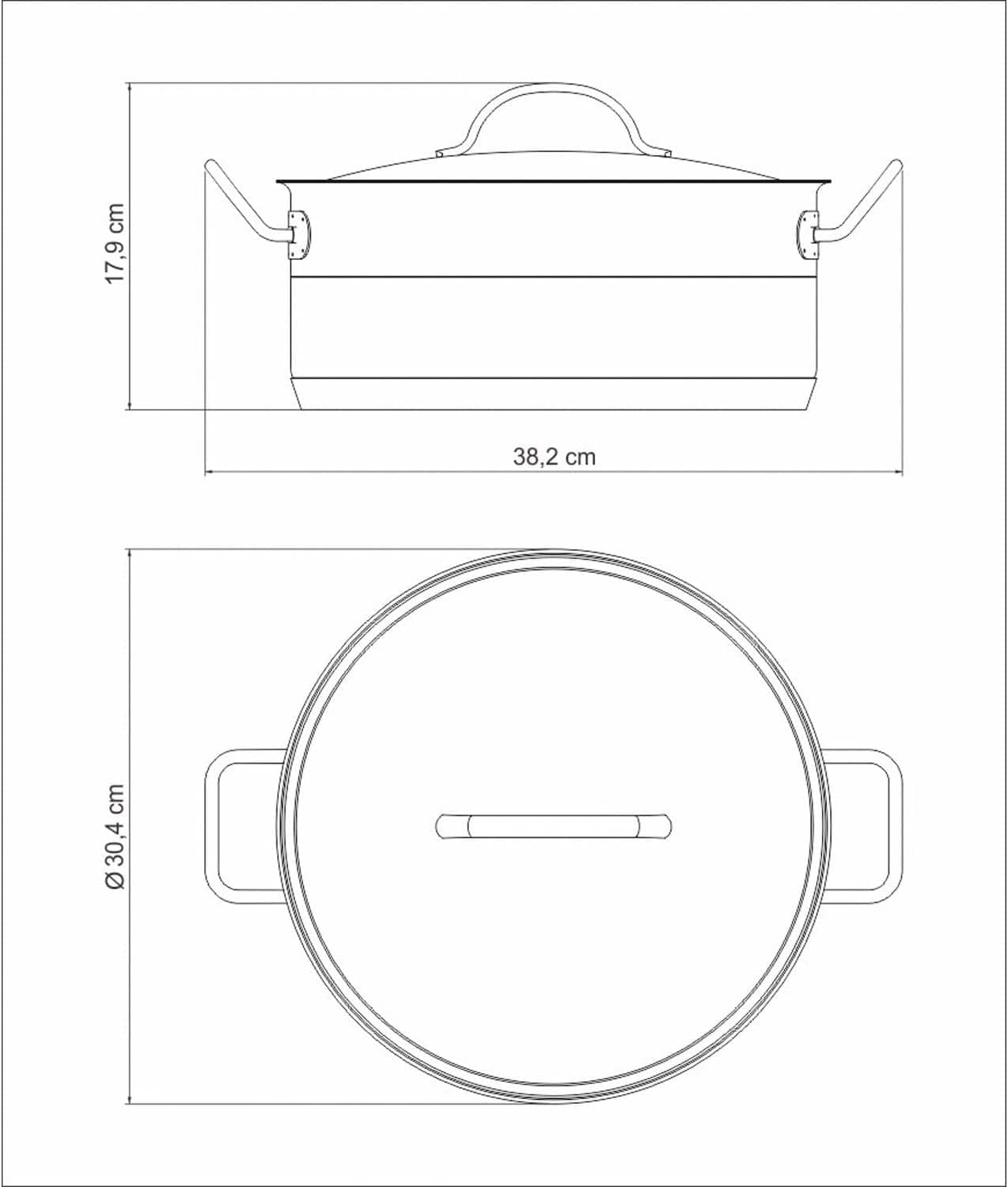 Caçarola Rasa Professional Aço Inox 62623280 Tramontina - Image 6
