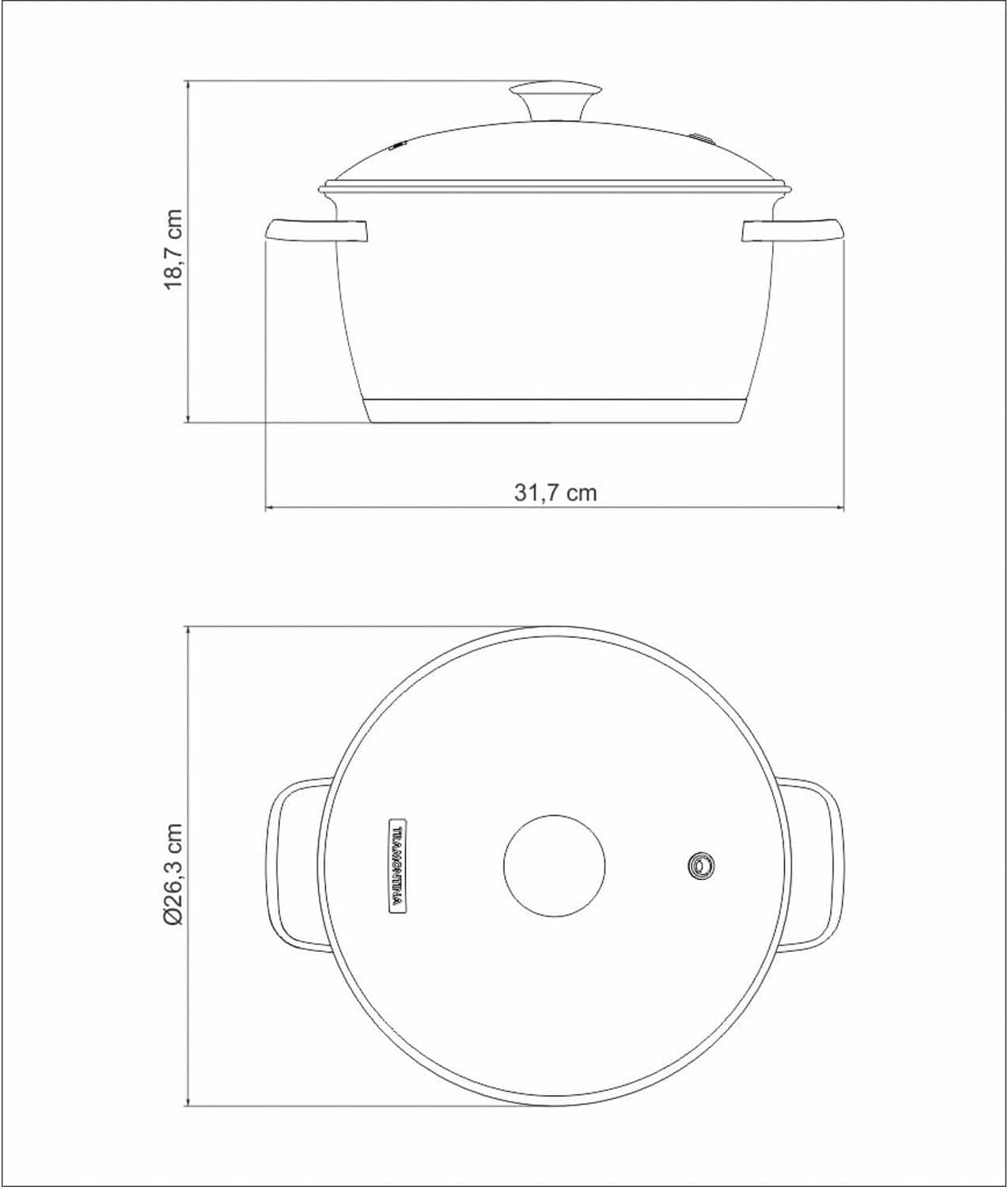 Caçarola Funda com Fundo Triplo e Tampa de Vidro Tramontina ... - Image 6