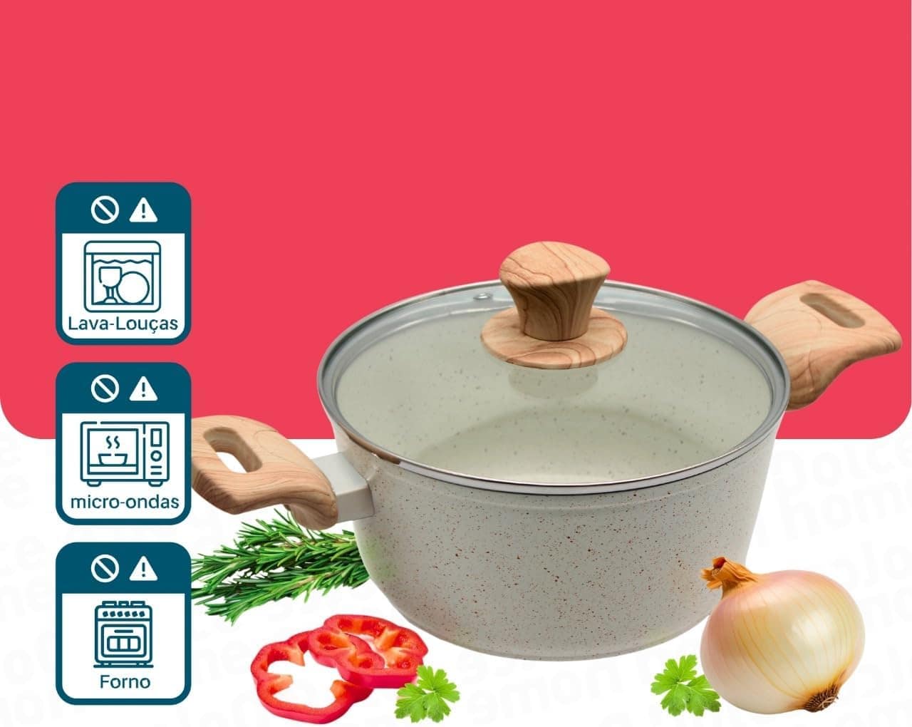 Panela Caçarola Indução C/tampa Vidro 6,6L Fundo Triplo Reve... - Image 7