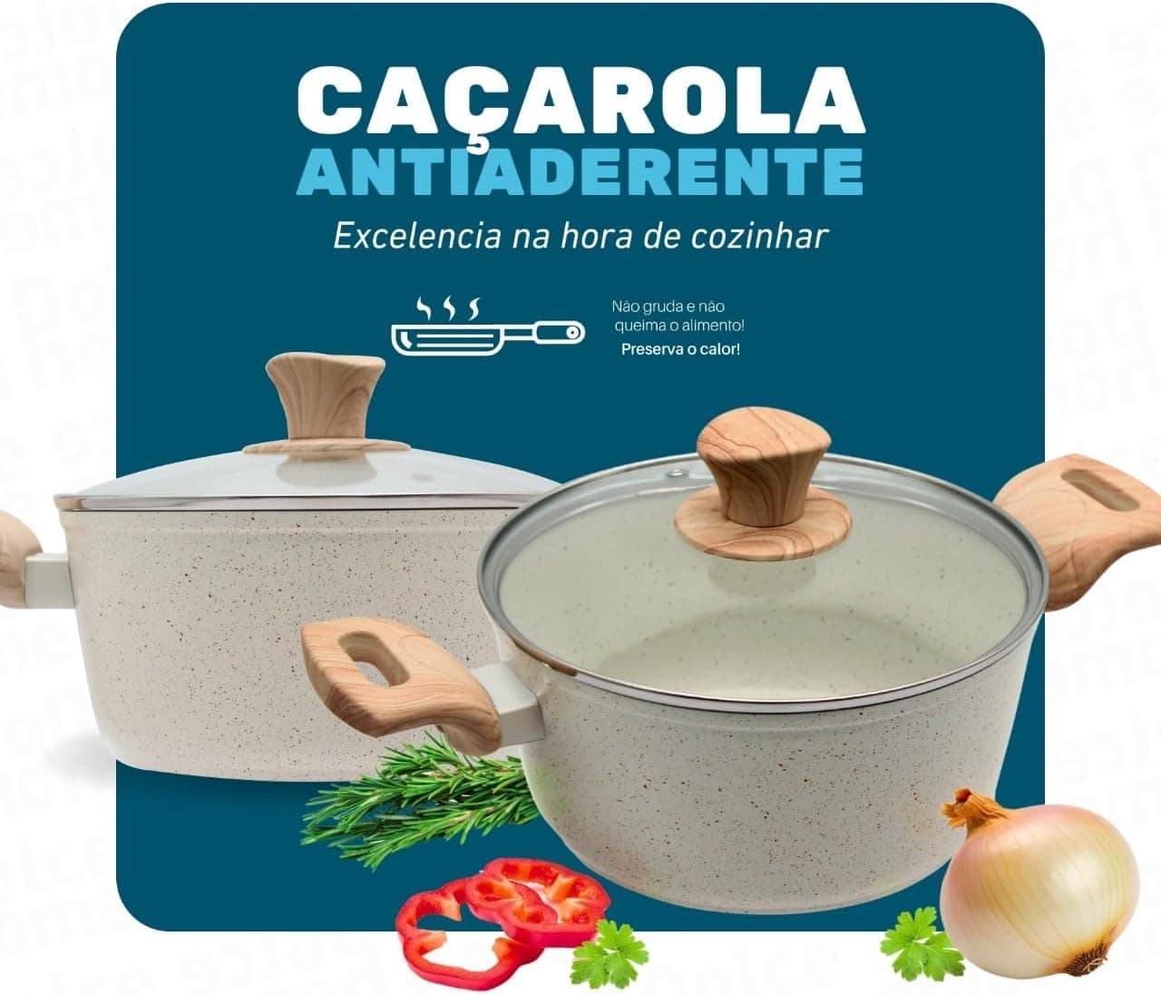 Panela Caçarola Indução C/tampa Vidro 6,6L Fundo Triplo Reve... - Image 9