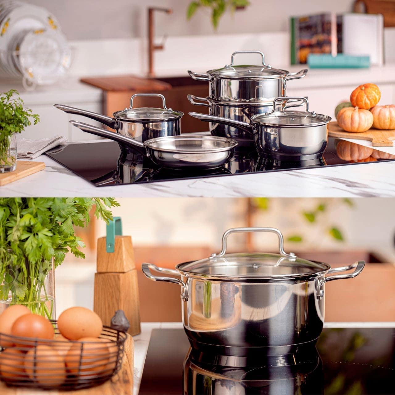 Jogo de Panelas Jasmin Brinox - Com Indução e Fundo Triplo -... - Image 2