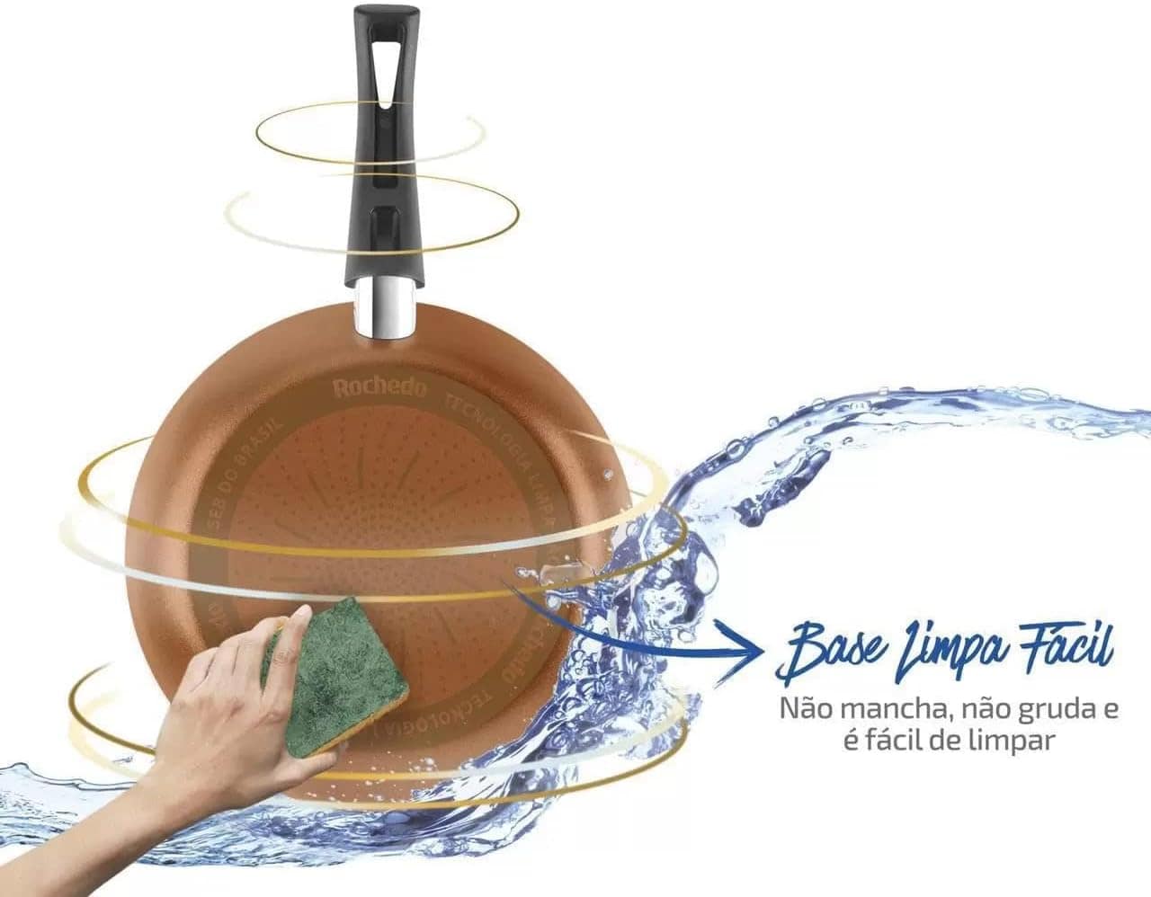 Frigideira Antiaderente Rochedo Limpa Fácil Colors 24cm - Image 6