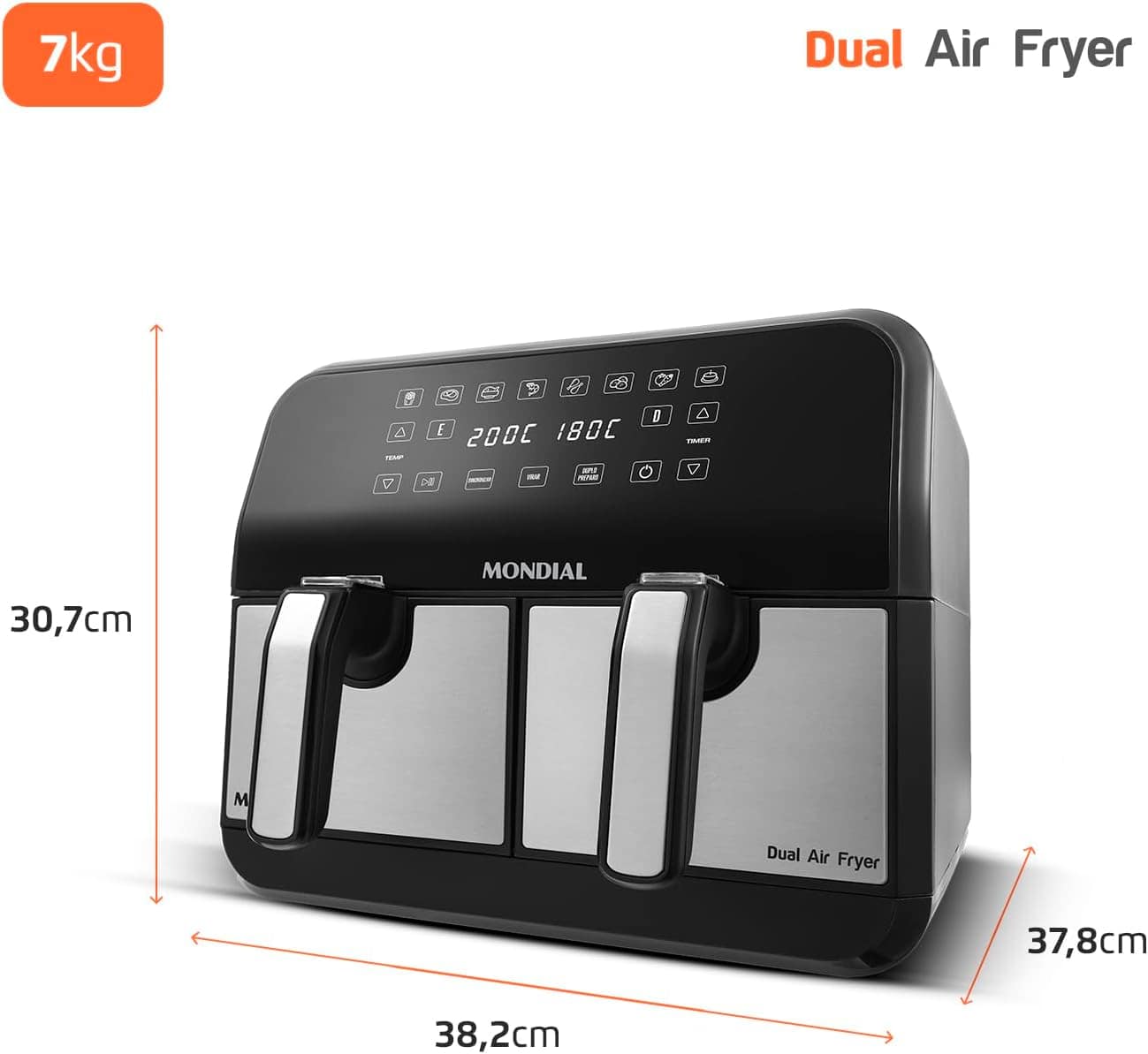 Fritadeira Air Fryer Dual Duplo Cesto 8L, Mondial, 2200W, 22... | É bom mesmo? Descubra antes de comprar - Image 11
