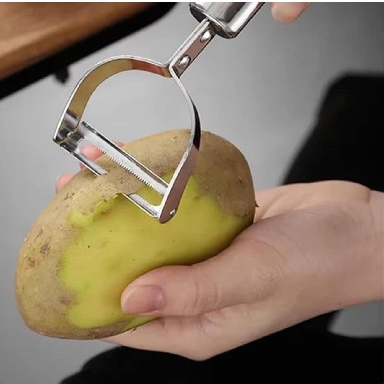 Kit 2 Peças Descascadores Cortadores De Alimentos Legumes Ve... - Image 7