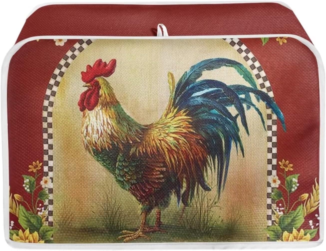 Annejudy Capa para Torradeira Sunflower Rooster 2 Fatias, Es...