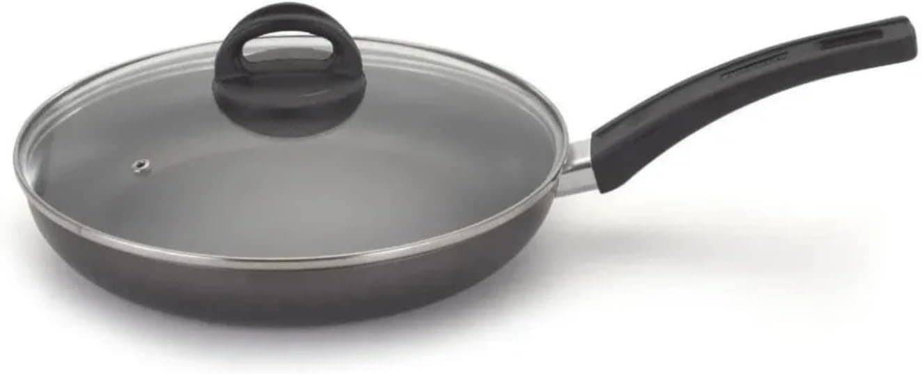 Frigideira Italiana Antiaderente 28cm C/Tampa De Vidro
