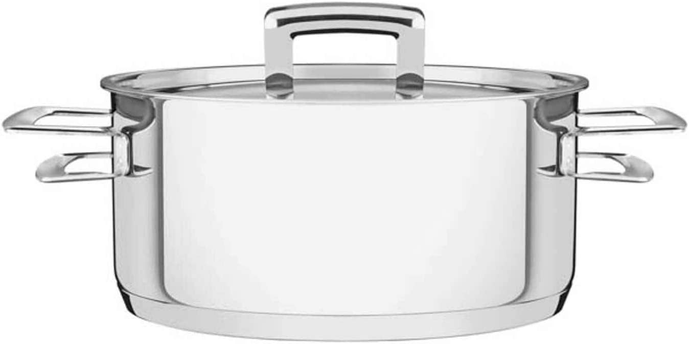 Caçarola Rasa Fundo Triplo com Tampa Plana e Alças Tramontin...