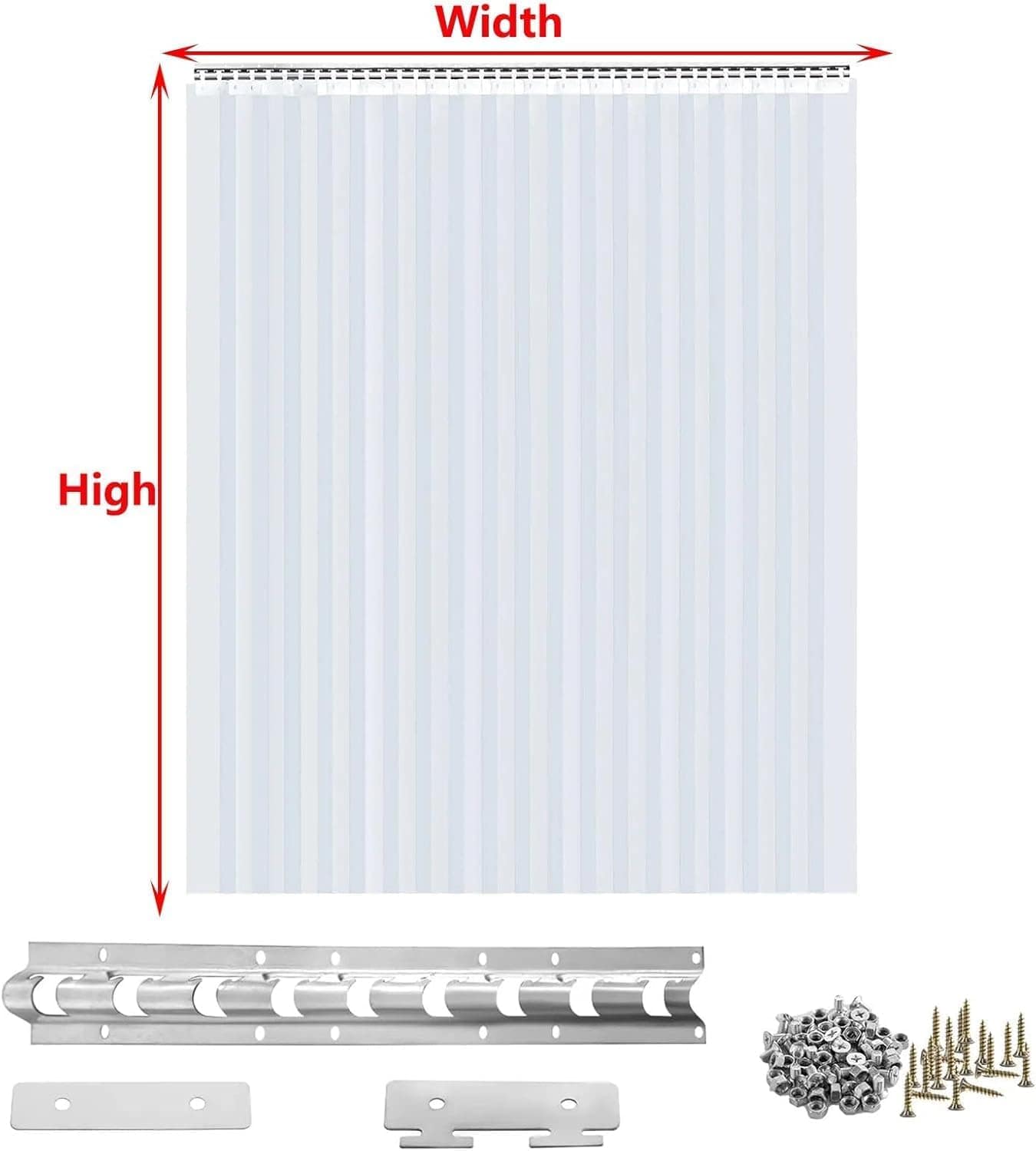 Cortina de porta transparente Curta do freezer PVC Cortina d... - Image 7