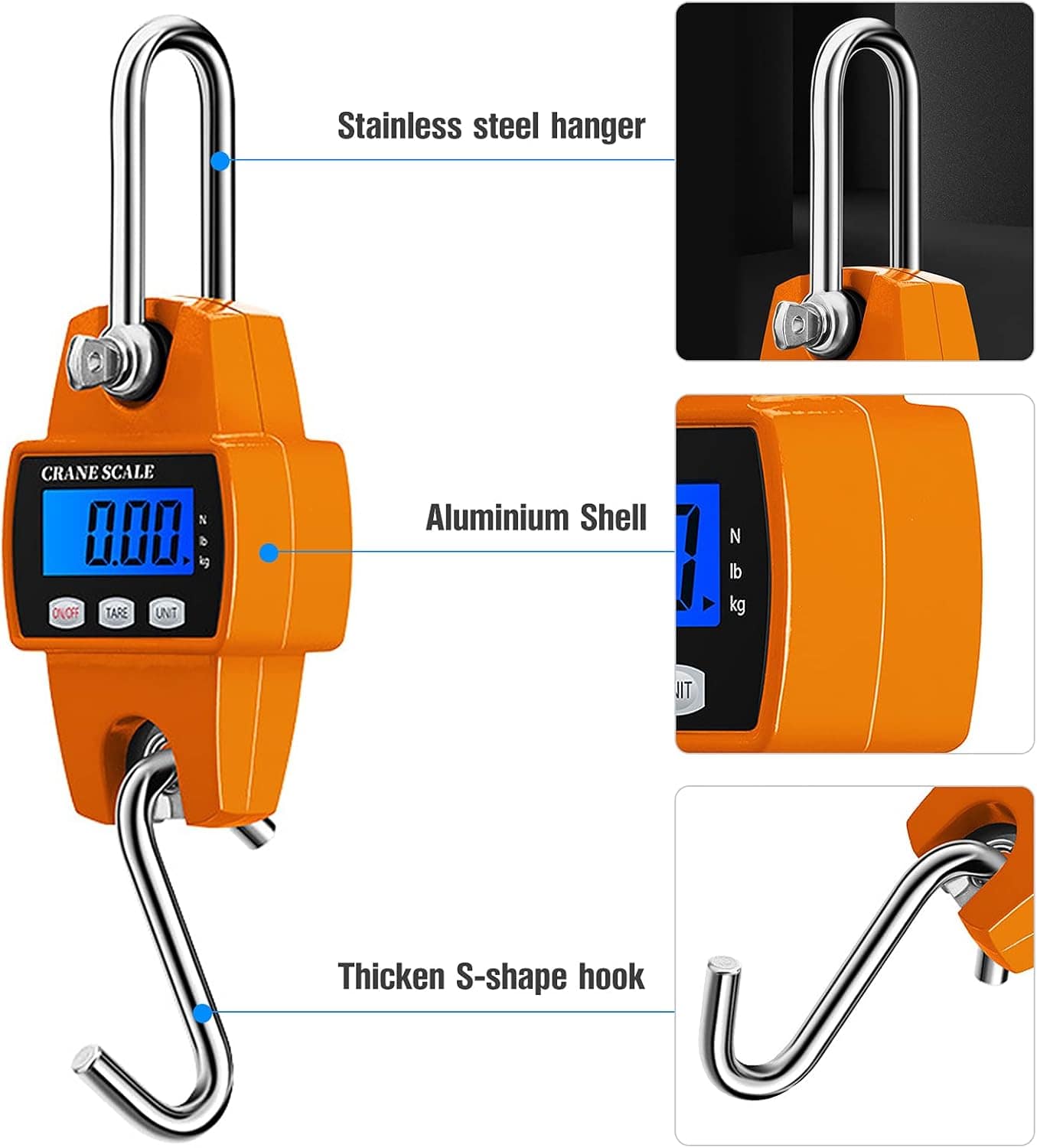 Domary Escala eletrônica de guindaste 300kg / 50g Balança di... - Image 6