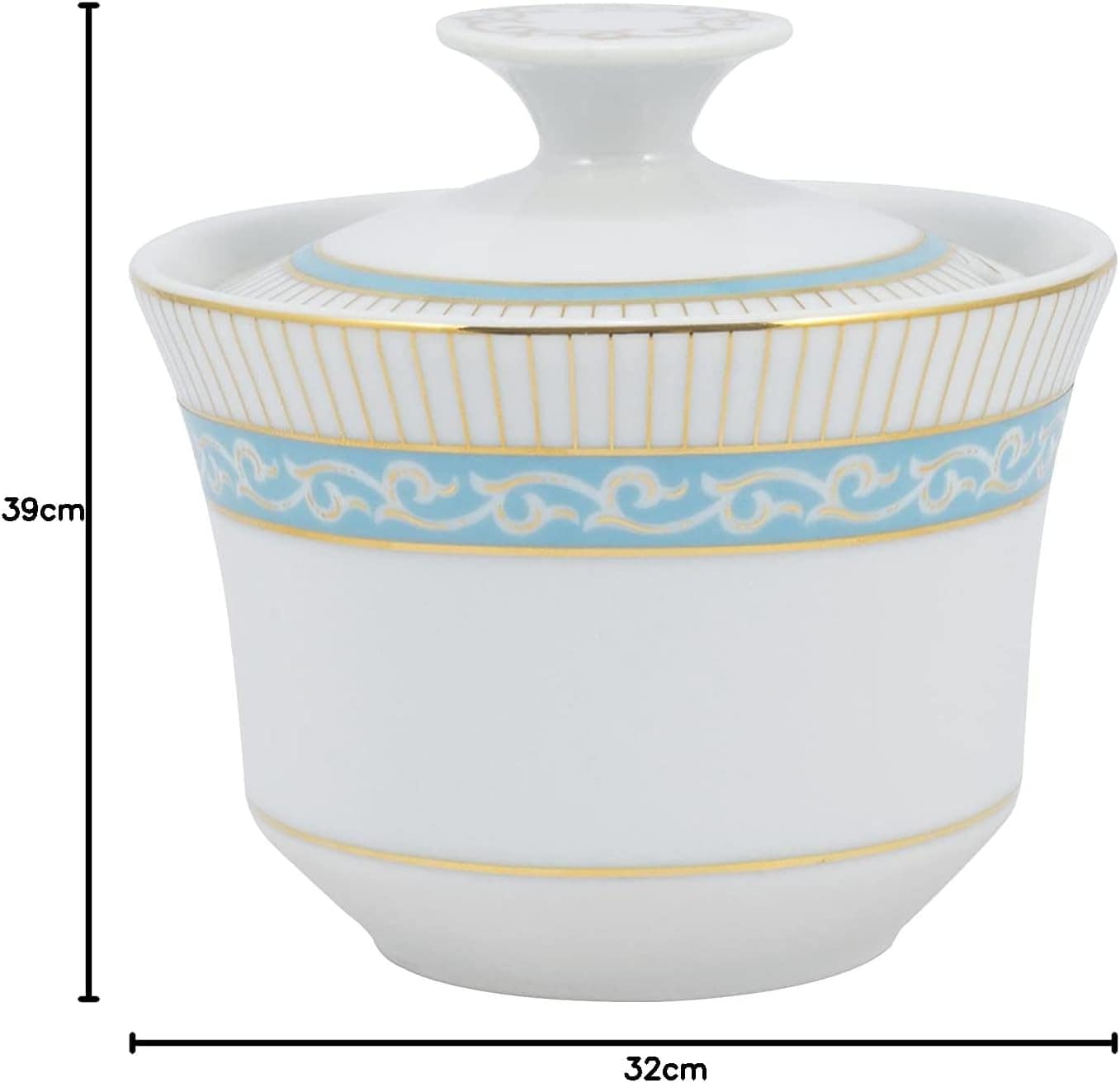 Serviço de Chá e Café 53 peças em Porcelana, Modelo Redondo ... - Image 9