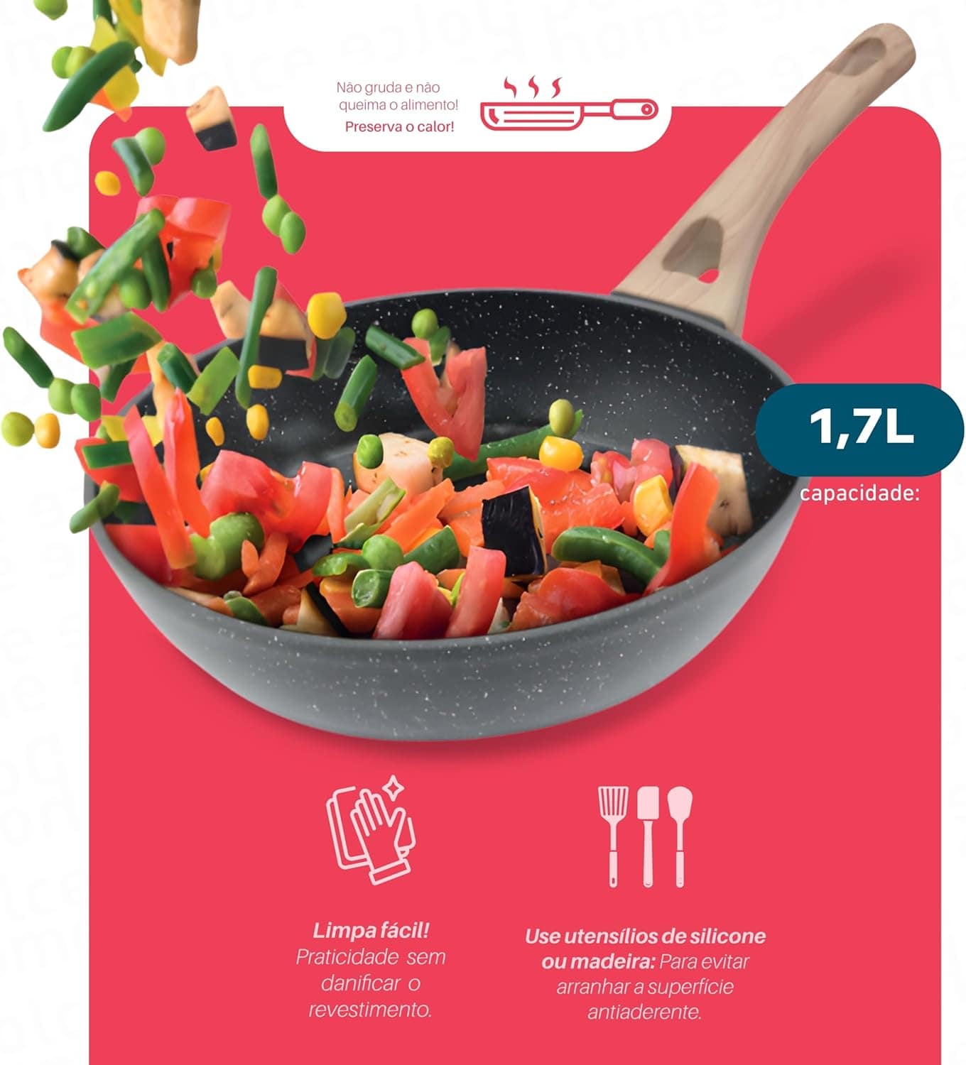 Frigideira Indução 24cm Fundo Triplo Revestimento Antiaderen... - Image 4