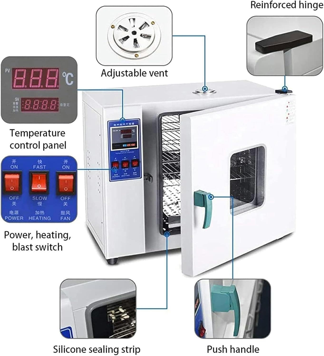 Forno De Secagem De Ar Digital Circulante Para Laboratório/i... - Image 4