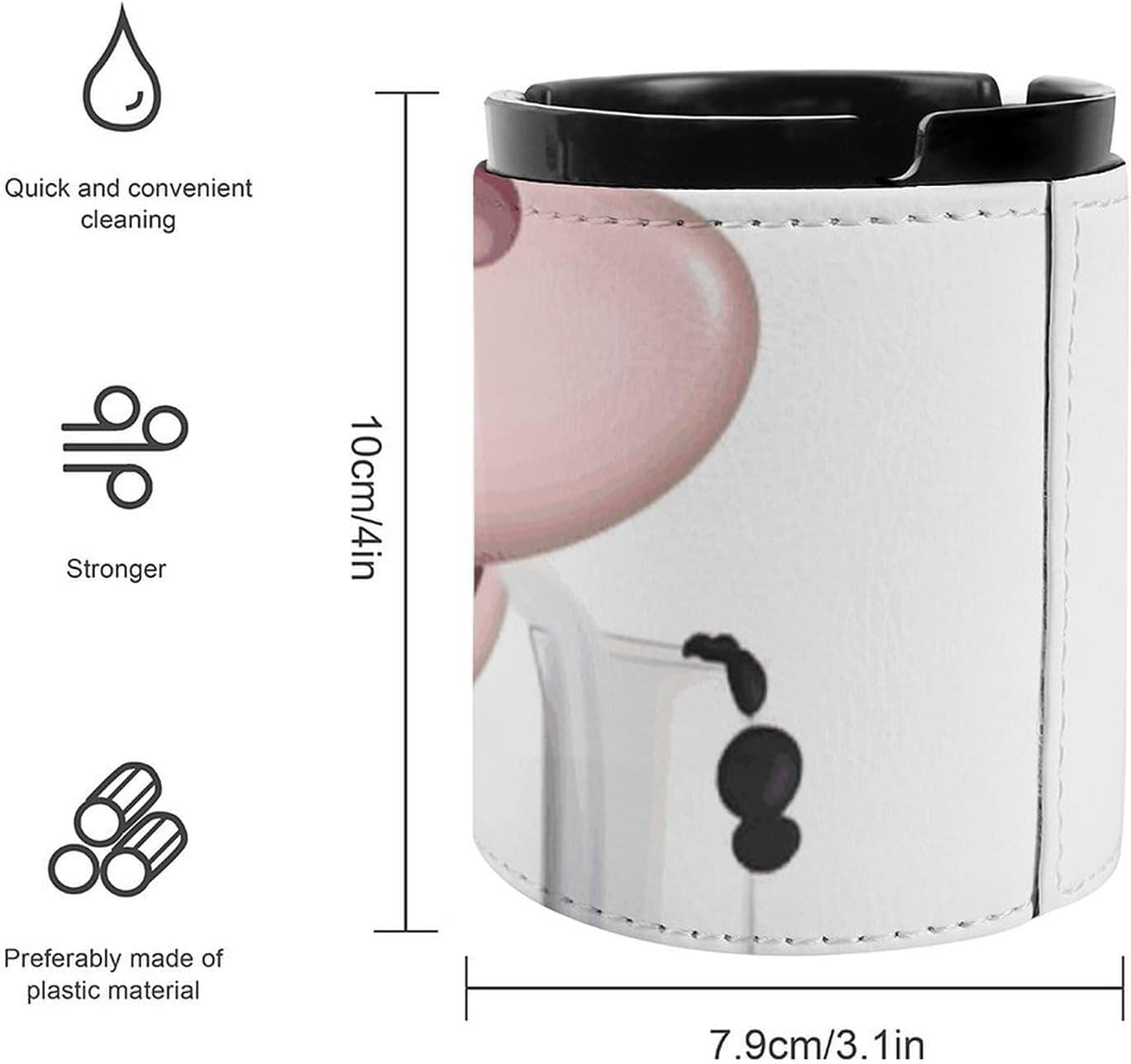 Cinzeiro de couro de vaca leiteira de desenho animado para c... - Image 2