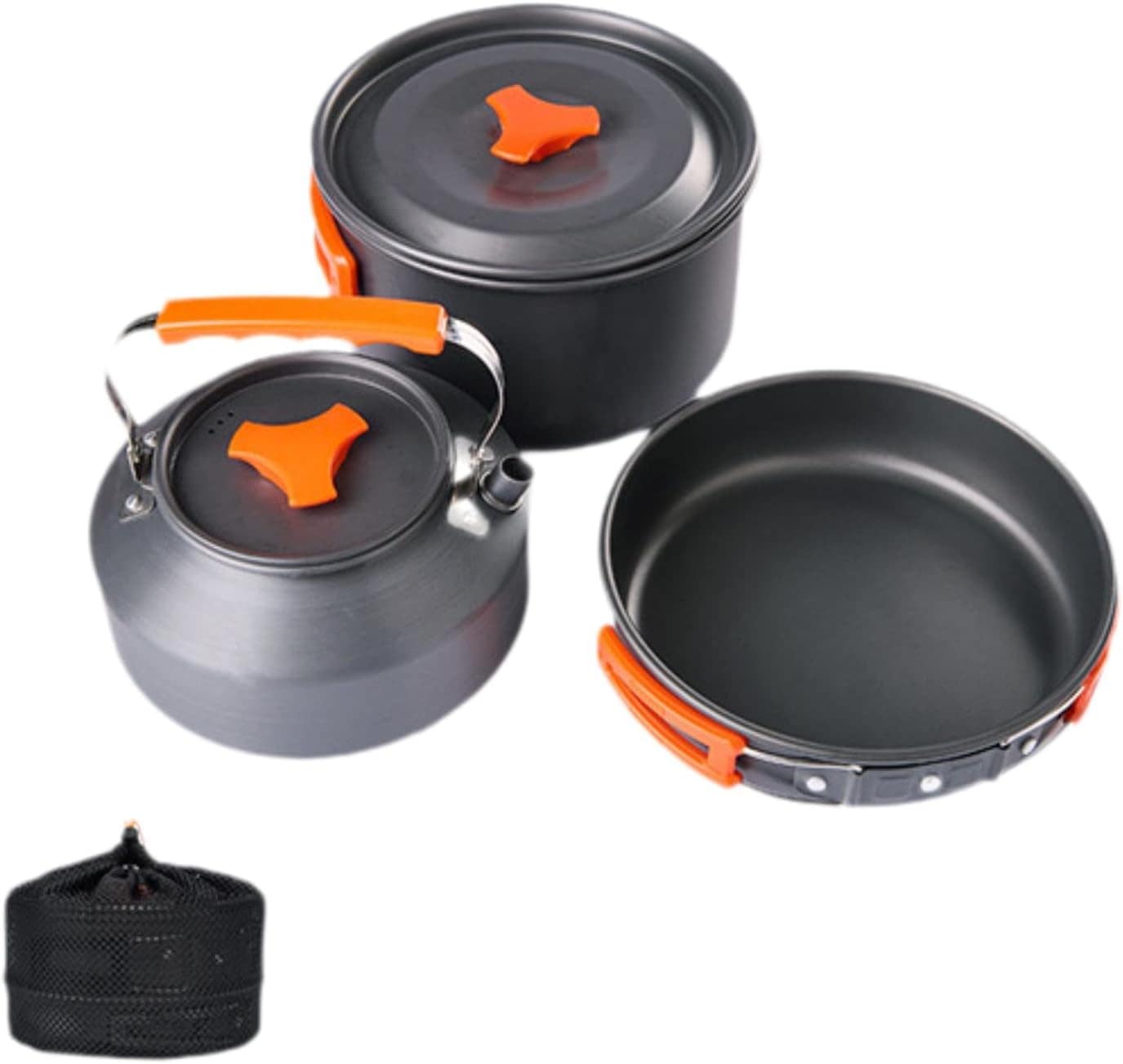 harayaa 3x conjunto de cozinha acampamento panelas kit bagun... - Image 7