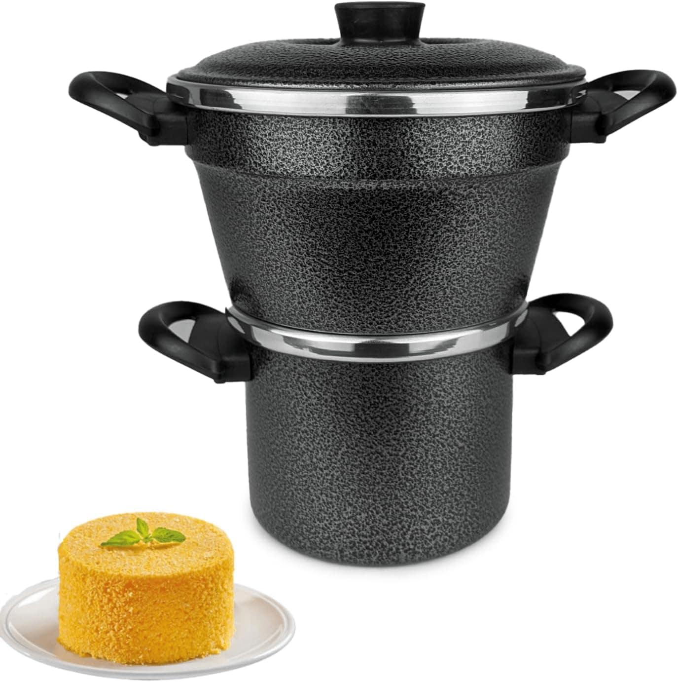 Cuscuzeiro Nordestino Duplo N16 com Tampa Leiteira e Caneco ...