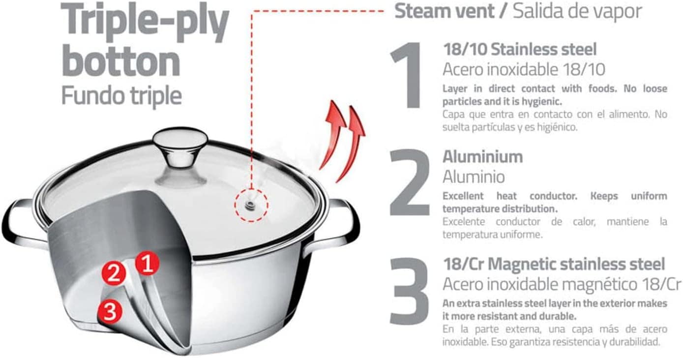 Caçarola Funda com Fundo Triplo e Tampa de Vidro Tramontina ... - Image 8