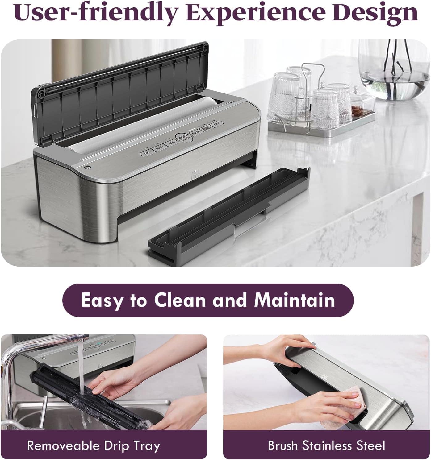 Mesliese Máquina seladora a vácuo, seladora automática de al... - Image 8