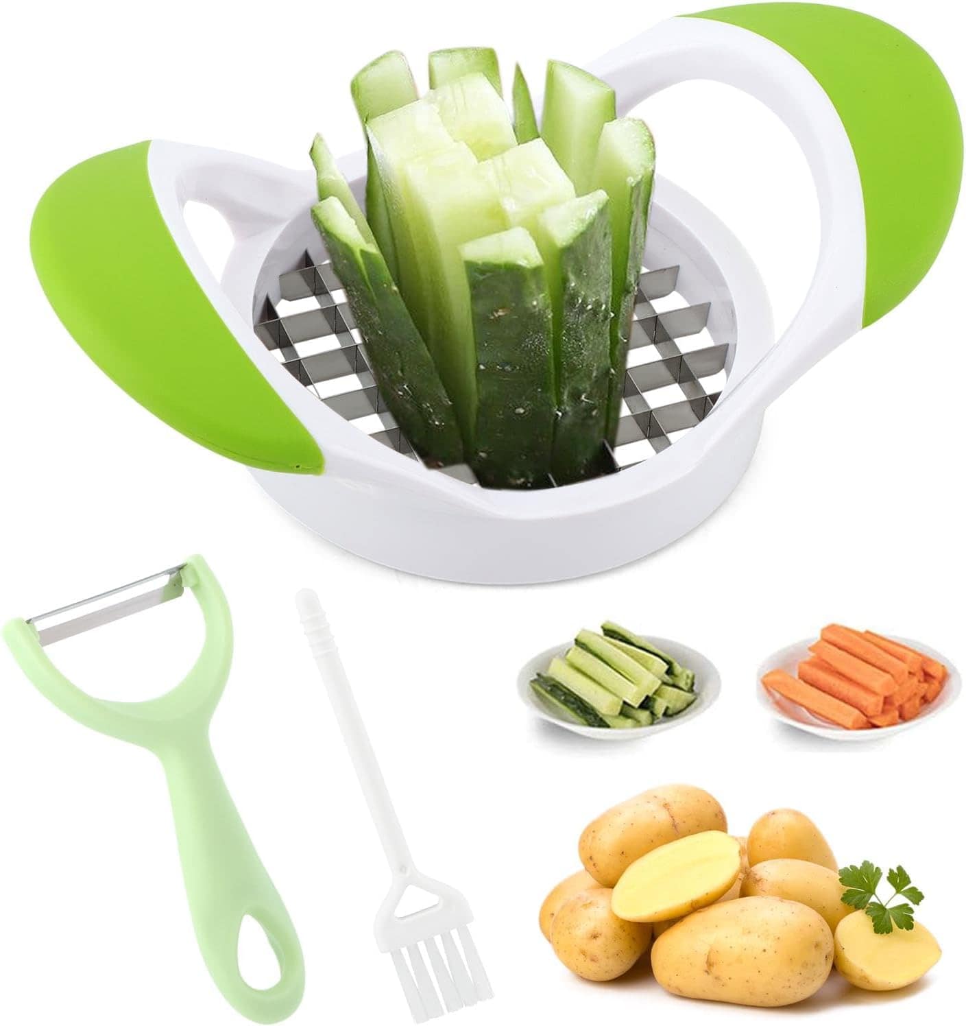 Cortador de batatas fritas, cortador de legumes multiuso de ...