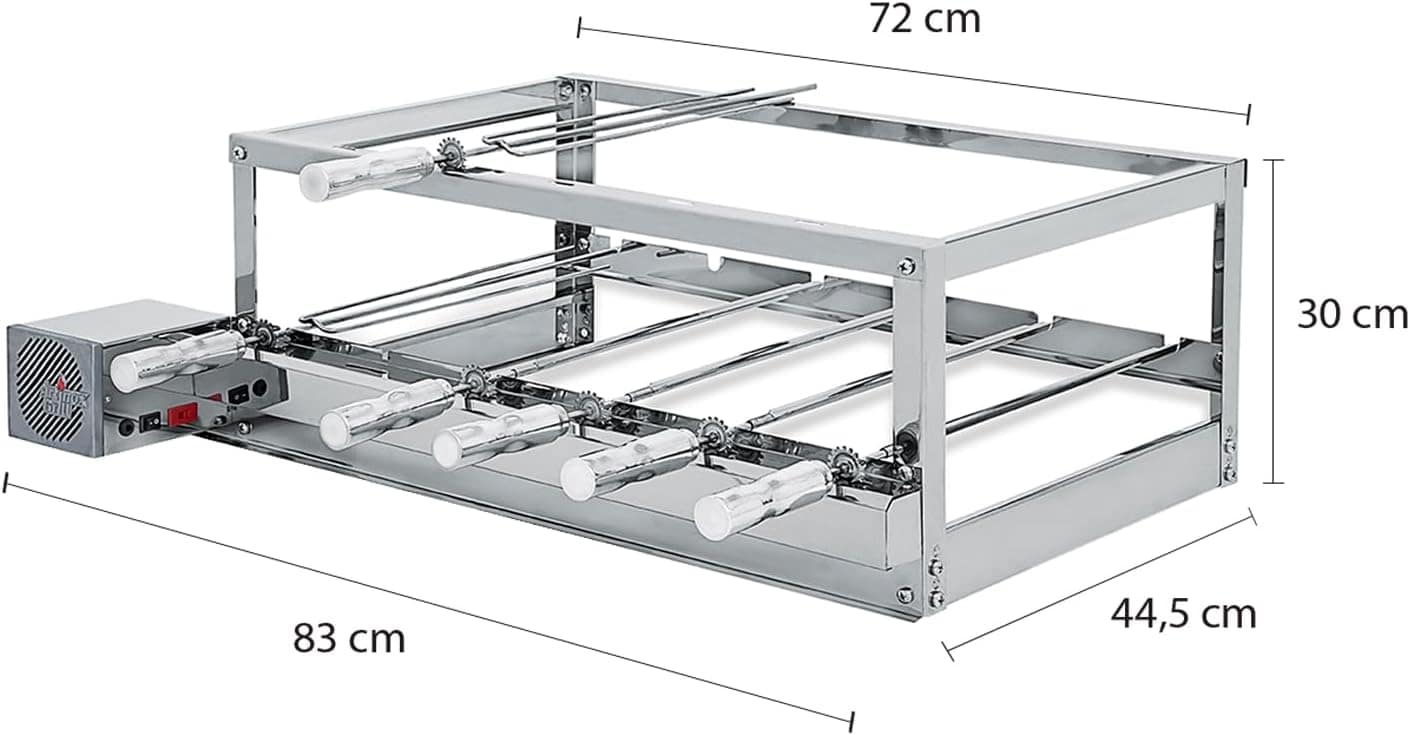 Churrasqueira Gira Grill Artinox - 100% Inox - 6 Espetos Gir... - Image 2