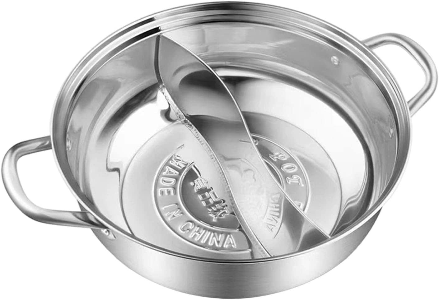 Shabu Pot com Divisória Dupla Sabor Hotpot Panela de Sopa Pa...