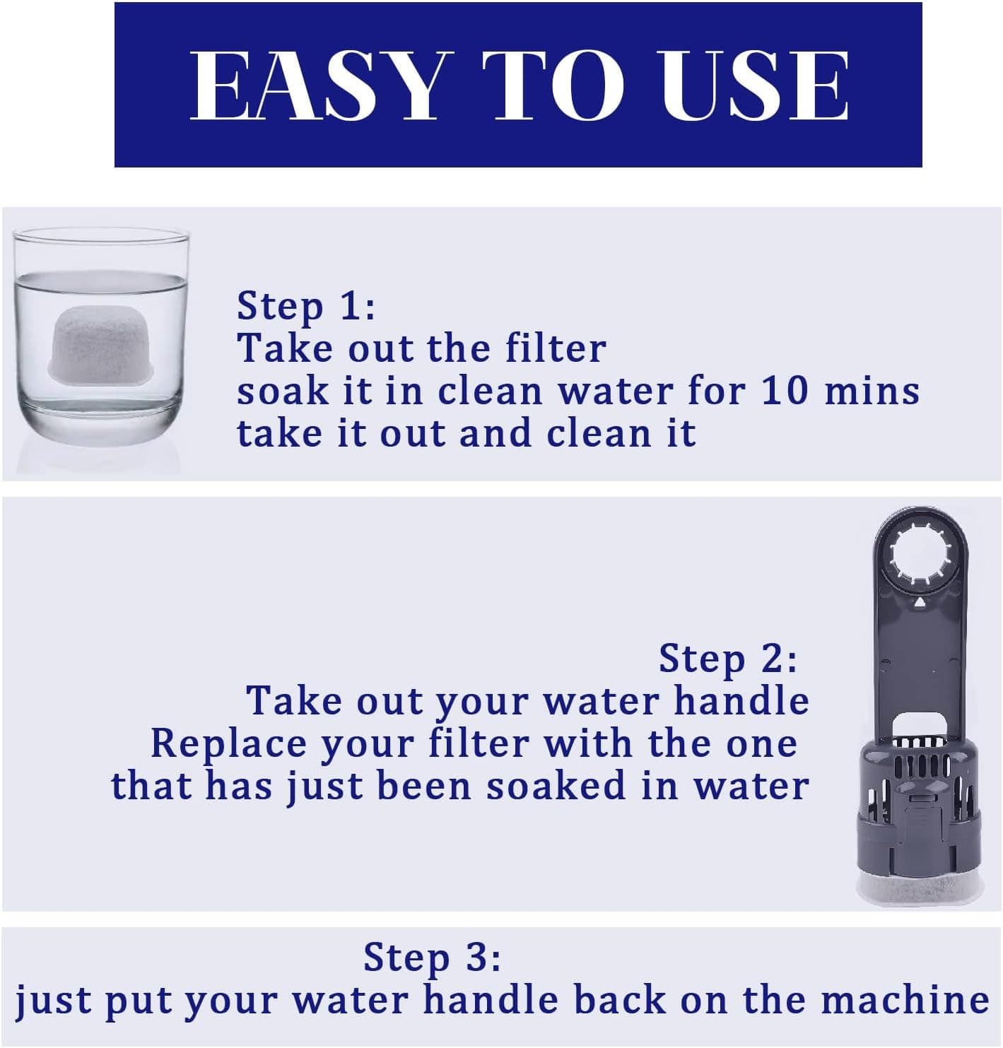 Pacote com 6 filtros de café carvão de substituição para fil... - Image 4