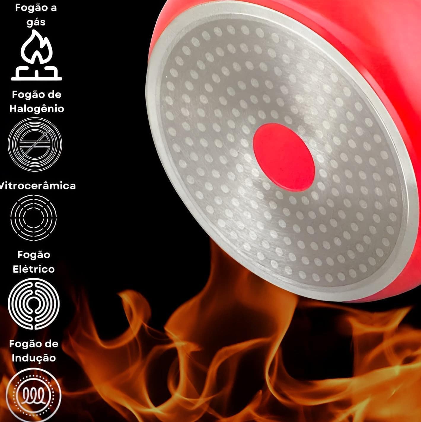 Conjunto de Panelas de Cerâmica Antiaderente Revestido de Gr... - Image 3