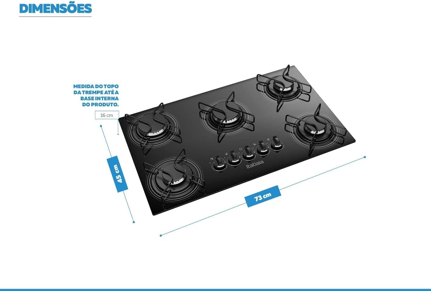 Itatiaia Cooktop 5 Bocas Preto Bivolt - Image 3