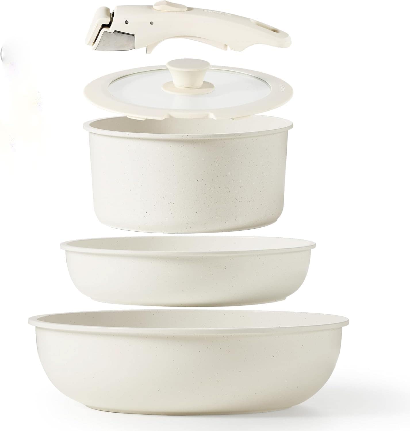 Conjunto de Panelas Antiaderentes com Cabo Removível. Vai do...