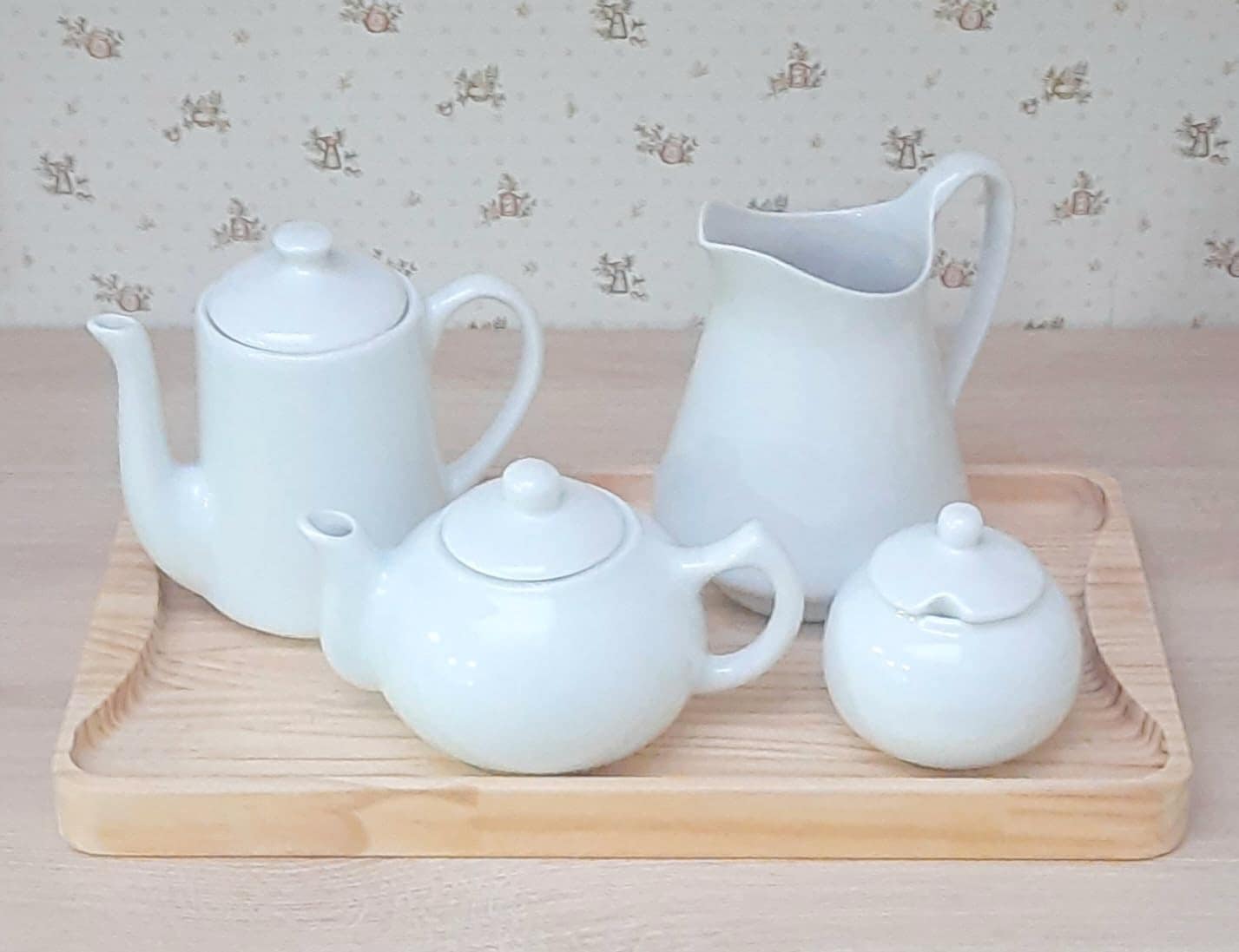 Jogo Café e Chá, Bandeja + Açucareiro bolinha 350ml + Chalei... - Image 6