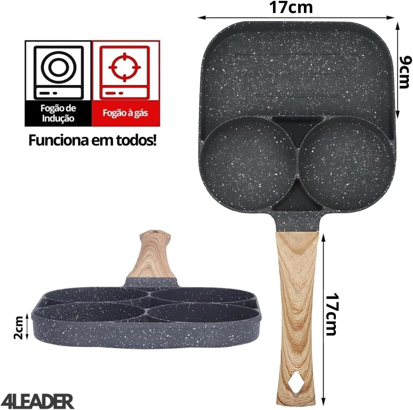 Panela de Omelete 4Leader Panela Antiaderente, Frigideira de... - Image 6