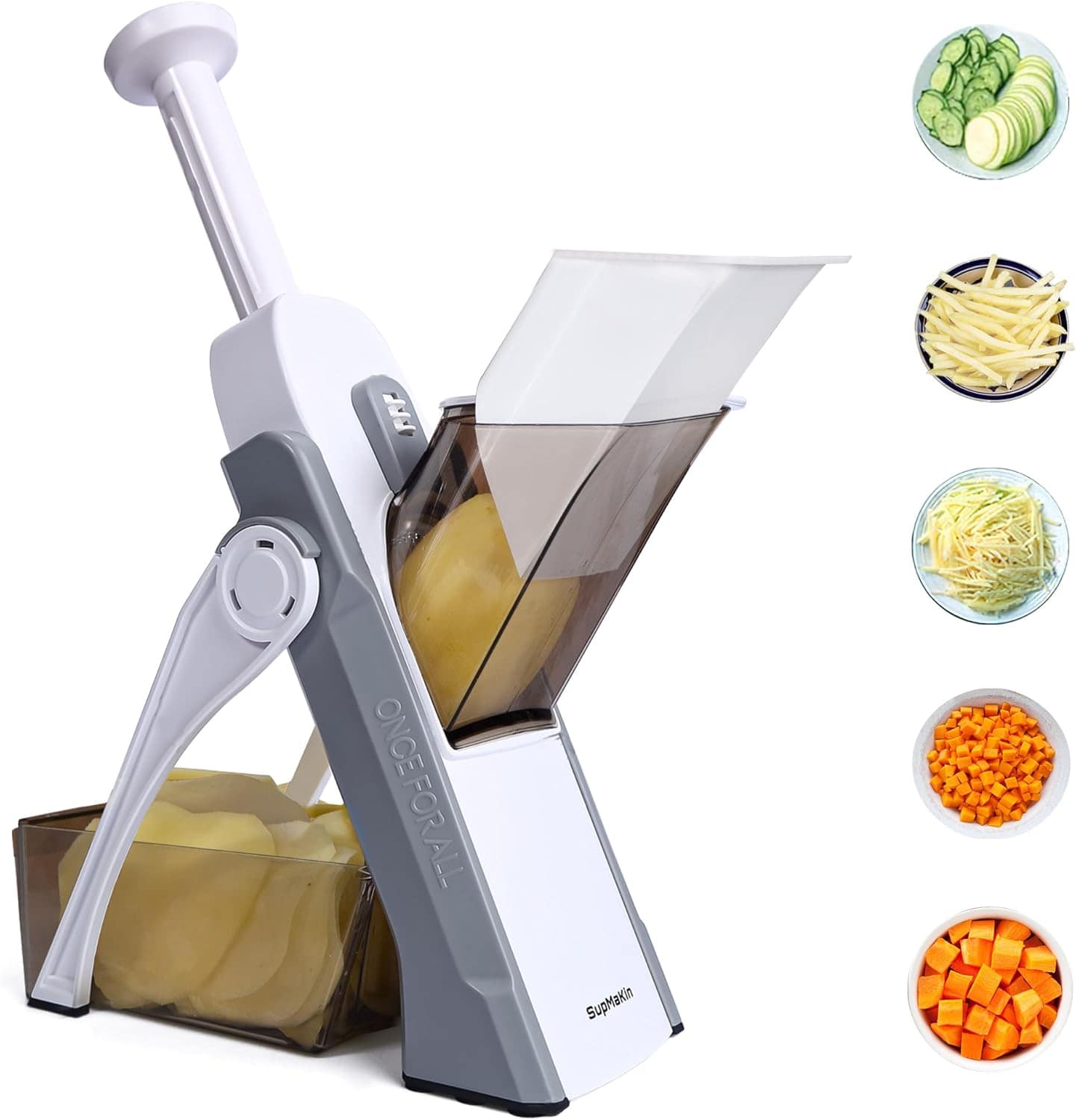 SupMaKin Fatiador de mandril seguro para cozinha, fatiador d...