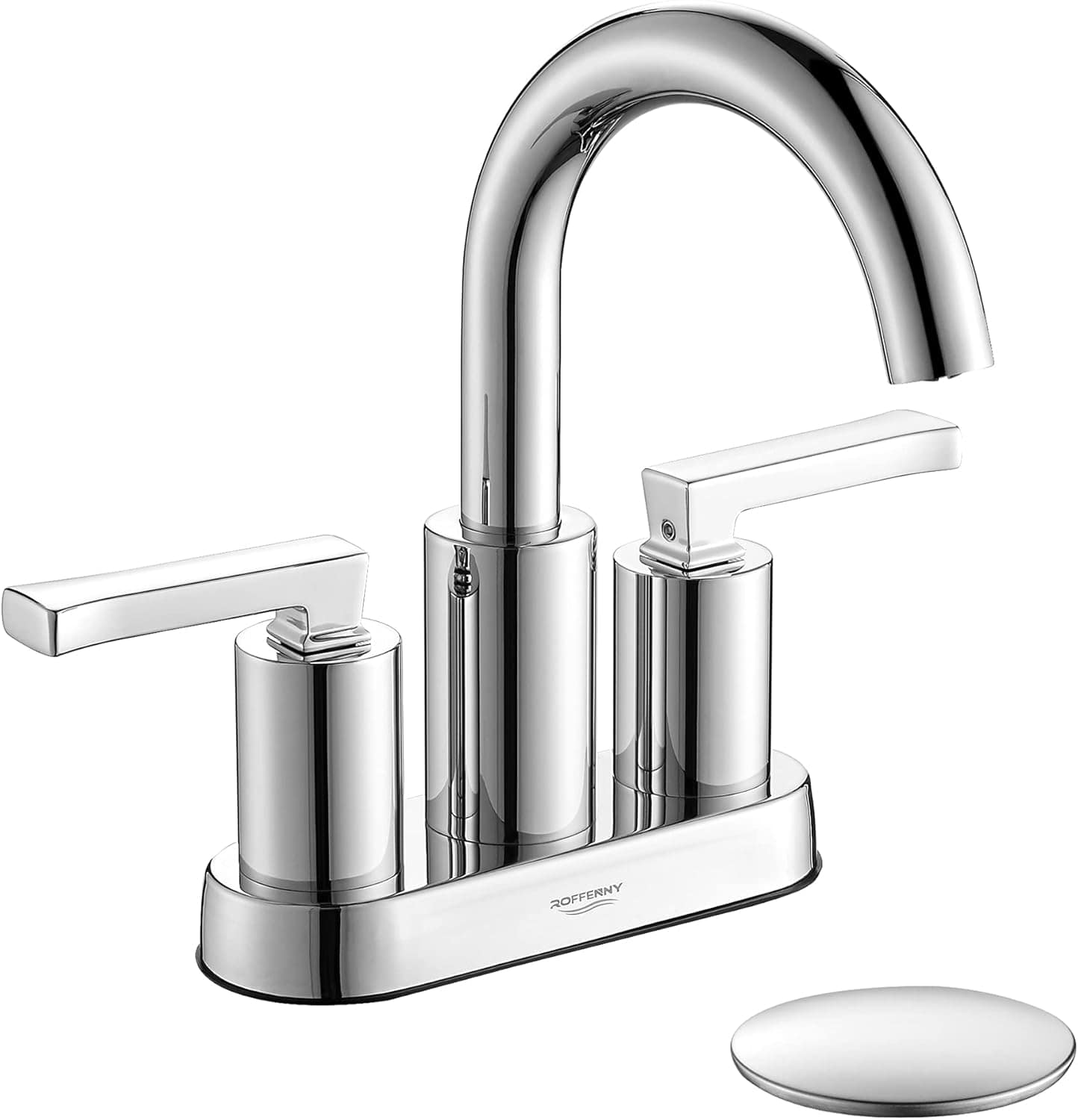 Torneira de banheiro cromada de 10 cm, torneira contemporâne...