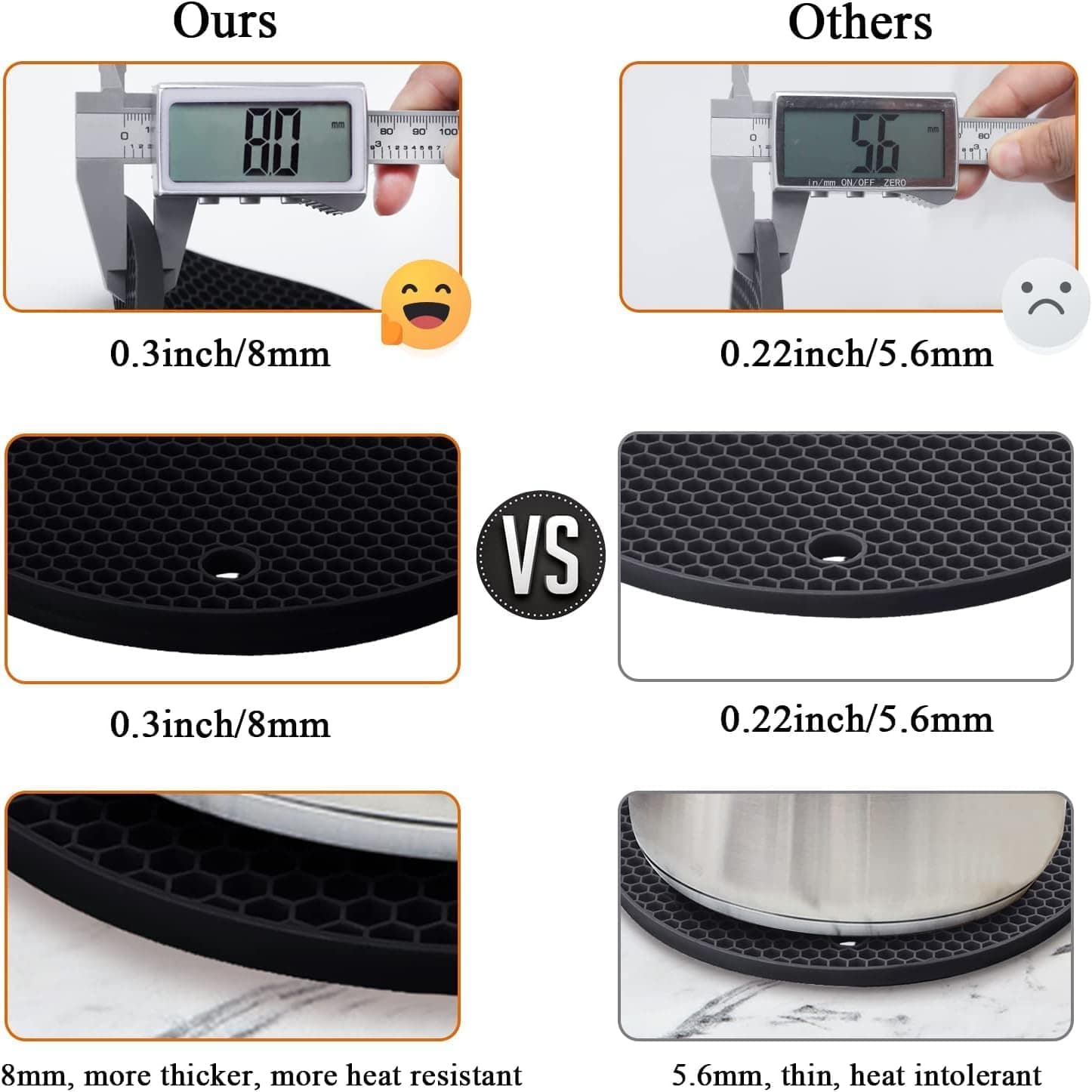 KIT Jogo 2 peças PRETA Descanso Suporte Apoio Panela Quente ... - Image 2