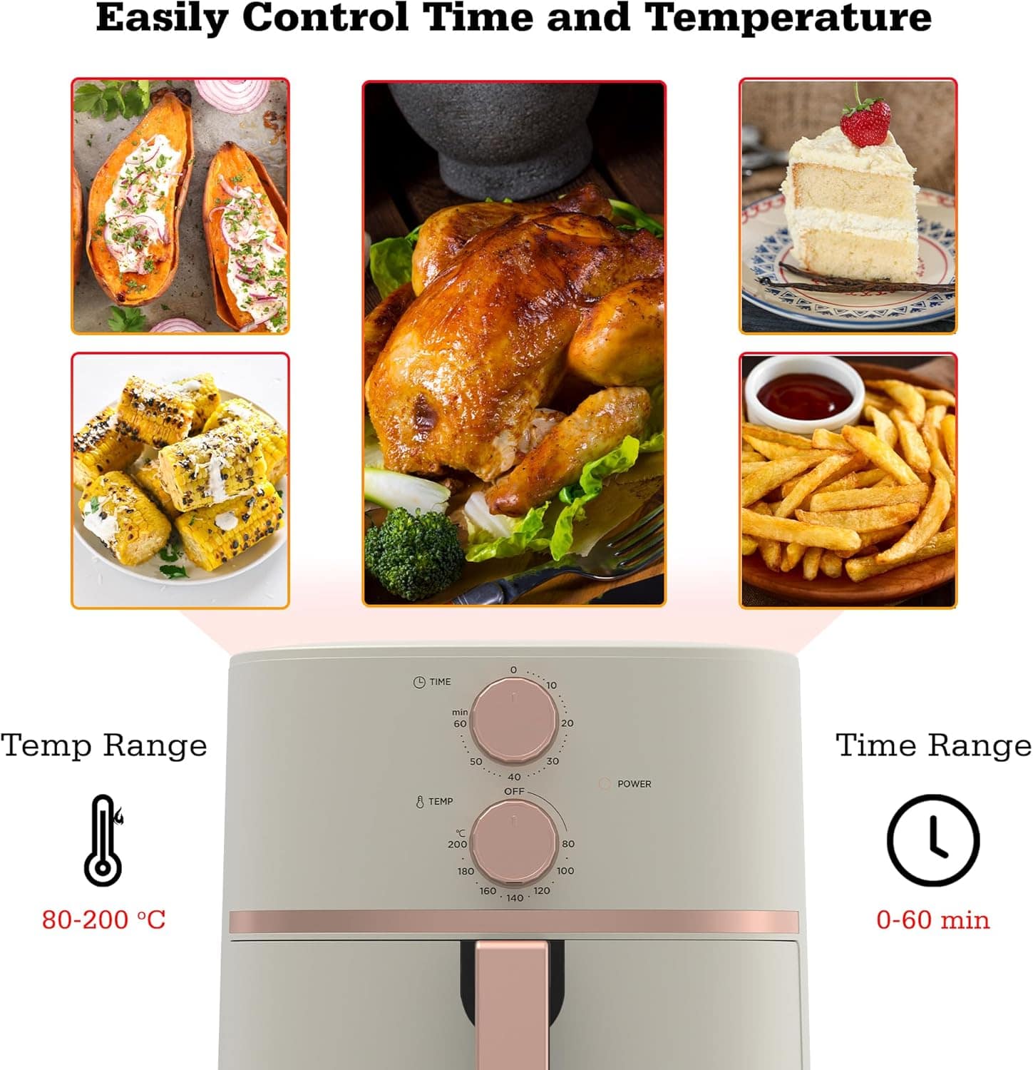 Auspure Fritadeira a Ar 4,5 L com Tecnologia X Cyclone, Croc... | É bom mesmo? Descubra antes de comprar - Image 3