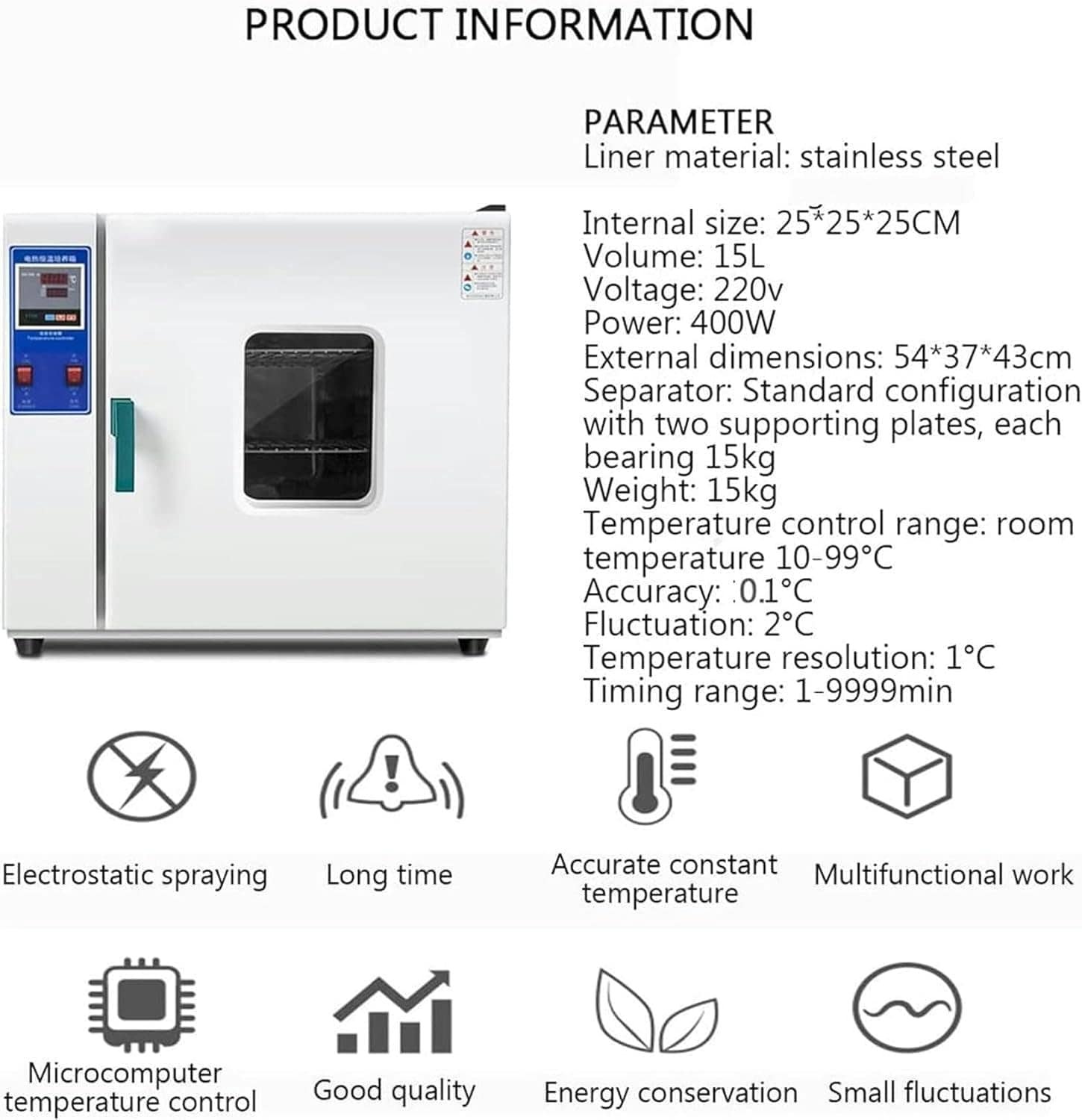 Forno De Secagem De Ar Digital Circulante Para Laboratório/i... - Image 3