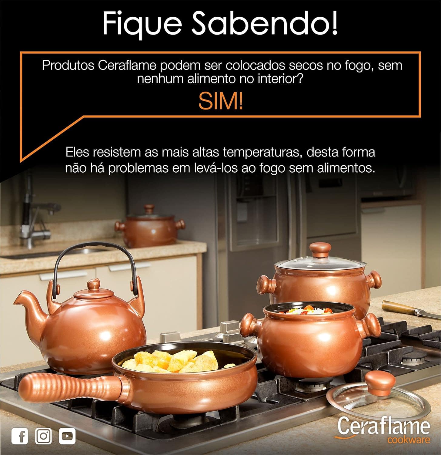 Ceraflame Conjunto Panelas de Cerâmica Premiere+ Joy 5 Peças... - Image 4