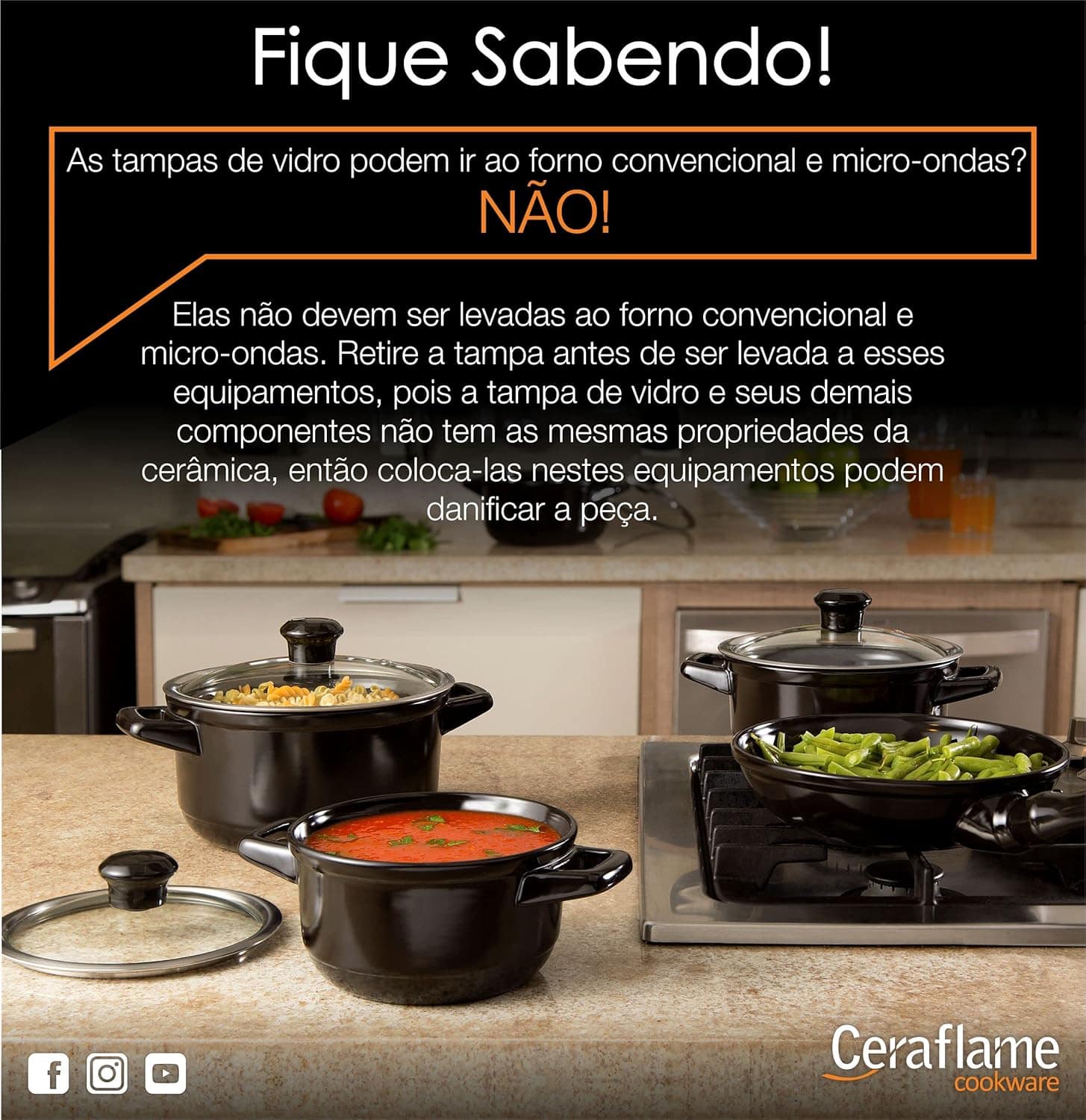 Ceraflame Caçarola de Cerâmica Duo 16cm 1,1 Litros Cobre - - Image 3