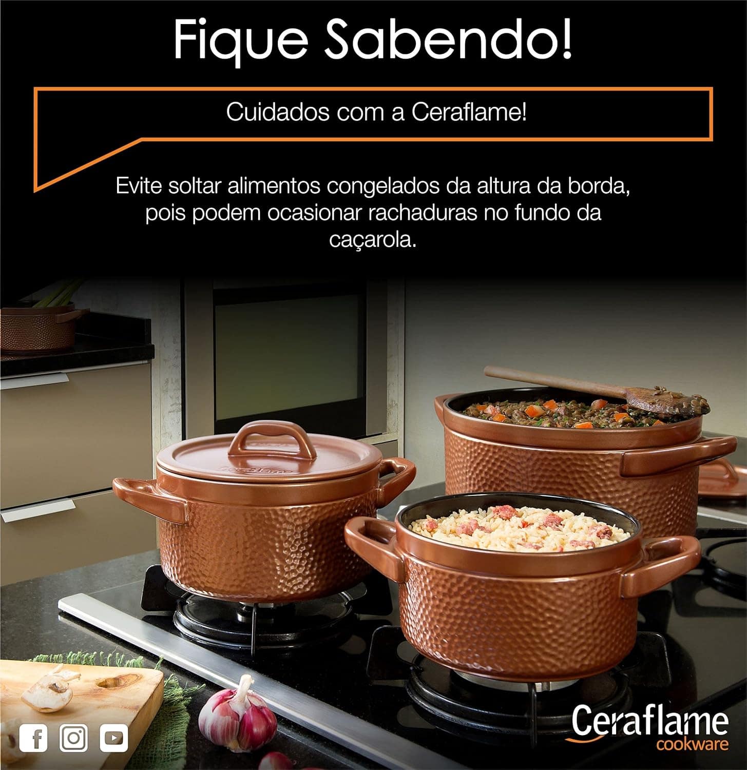 Ceraflame Caçarola de Cerâmica Premiere+ 18cm 3,0 Litros Pre... - Image 4