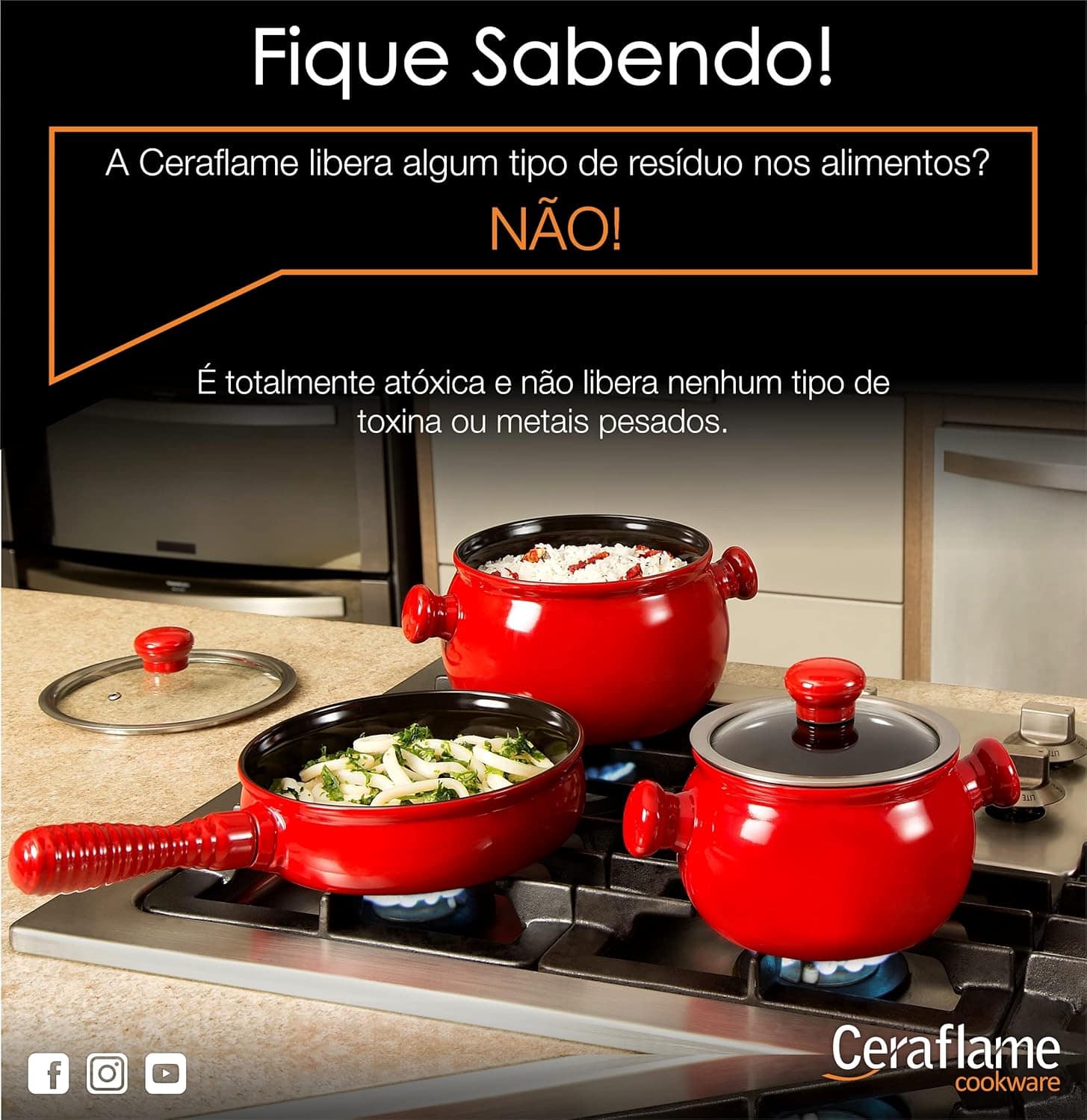 Ceraflame Caçarola de Cerâmica Premiere+ 16cm 2,3 Litros Pom... - Image 4