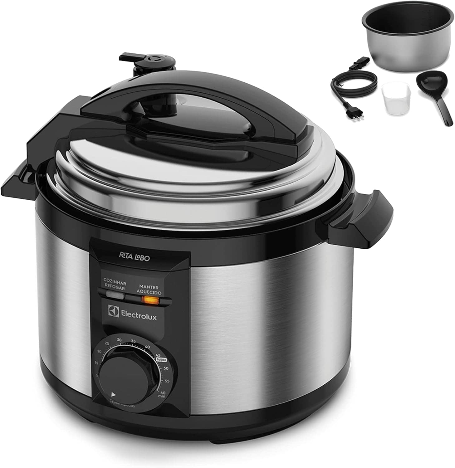 Panela pressão elétrica Electrolux capacidade 3L silenciosa ...