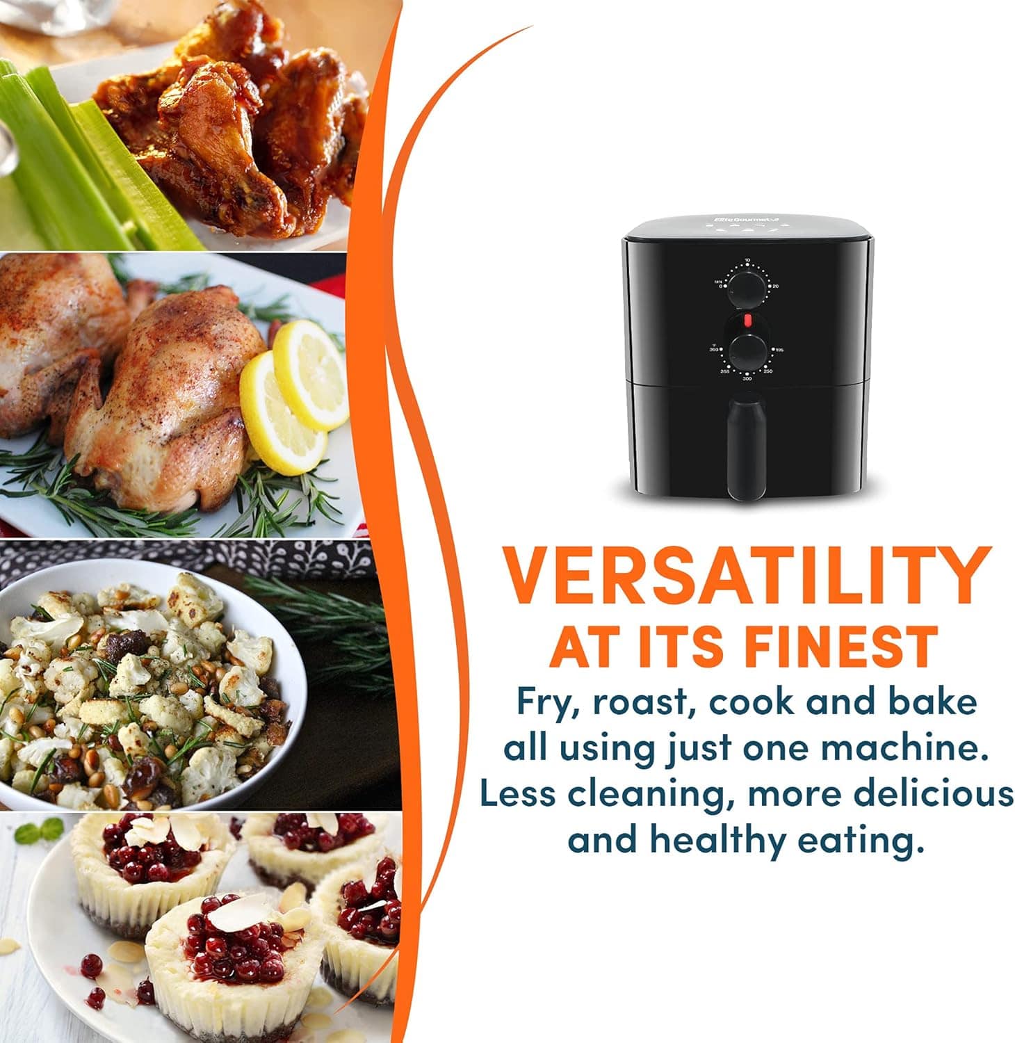 Elite Gourmet EAF-3218 Fritadeira de ar quente elétrica comp... | É bom mesmo? Descubra antes de comprar - Image 3