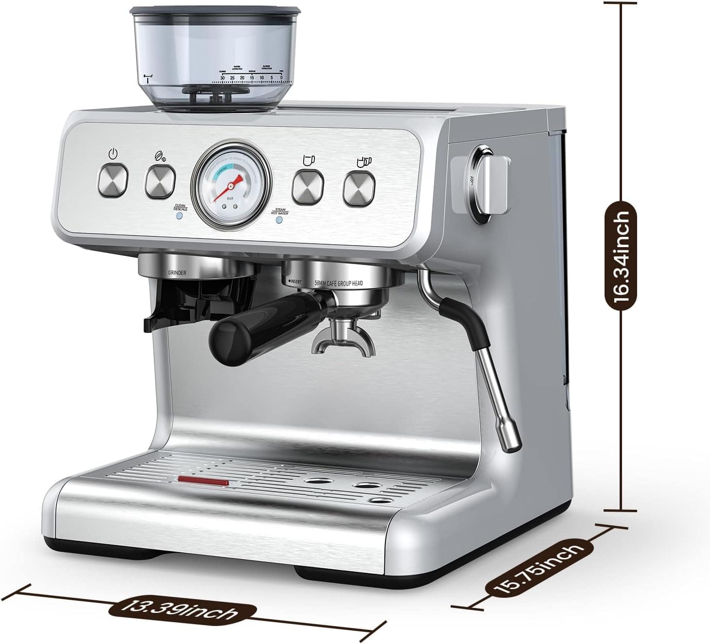 Electactic Máquina de café expresso com moedor, máquina de c... - Image 7