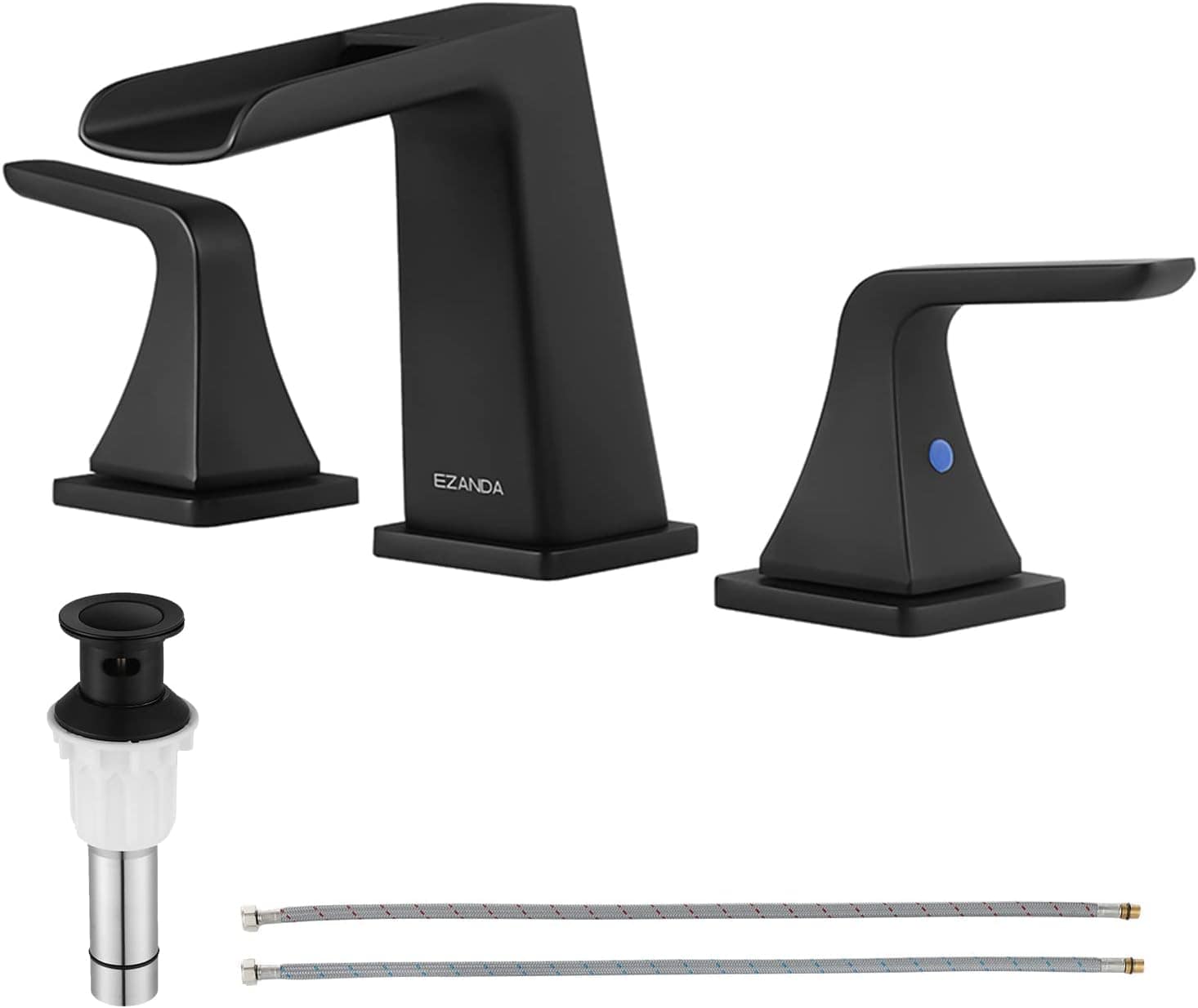 EZANDA Torneira de cachoeira ampla com duas alças, torneira ...