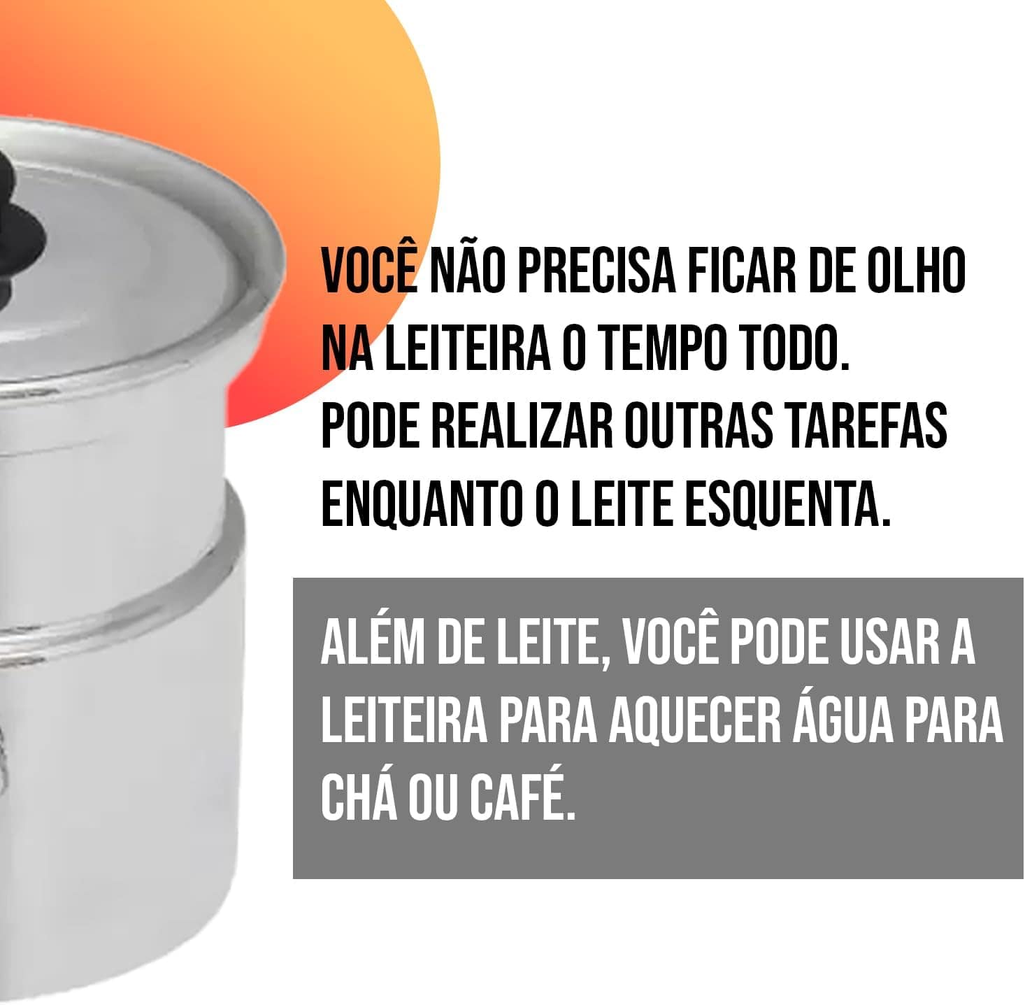 Leiteira Térmica Fervedor De Leite Com Apito 3 Litros Em Alu... - Image 5